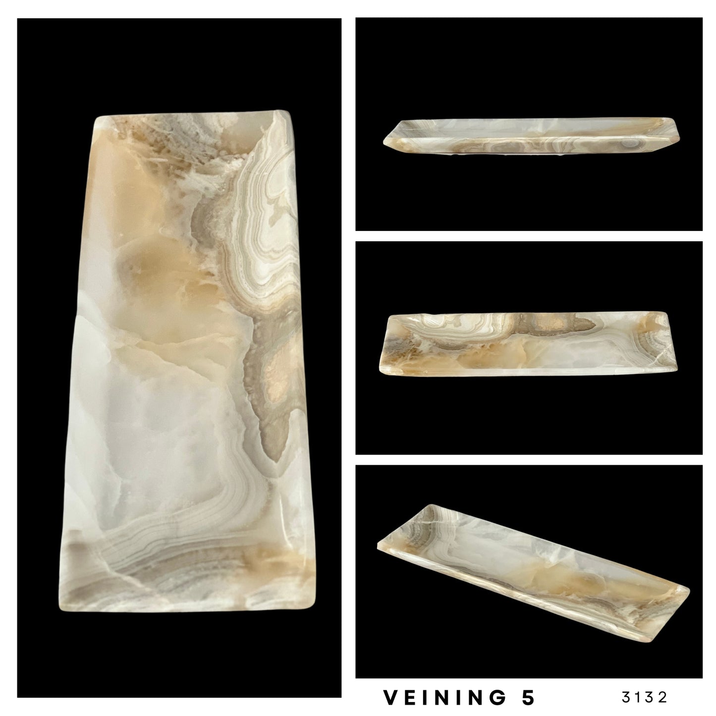 Onyx Stone Vanity Tray, Functional Elegance for Your Home, Rectangular Jewelry tray, Trinket plate