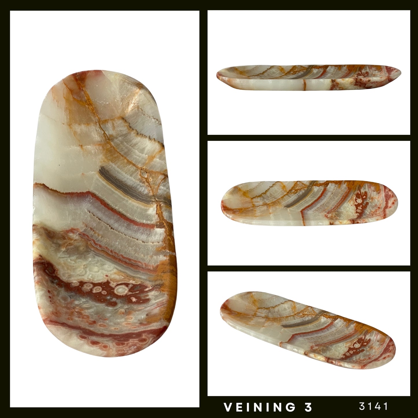 Onyx Stone Vanity Tray, Functional Elegance for Your Home, Oval Jewelry tray, Trinket plate