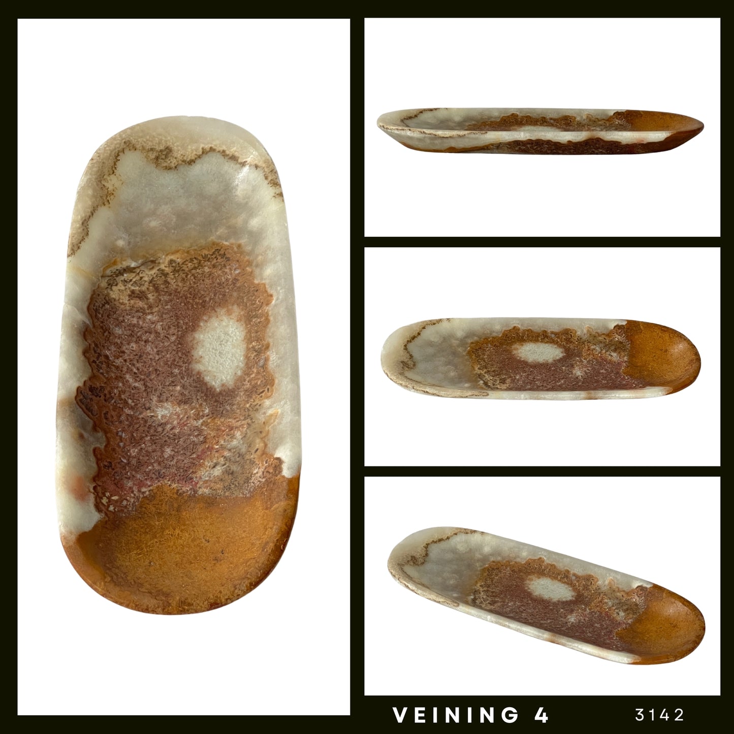 Onyx Stone Vanity Tray, Functional Elegance for Your Home, Oval Jewelry tray, Trinket plate
