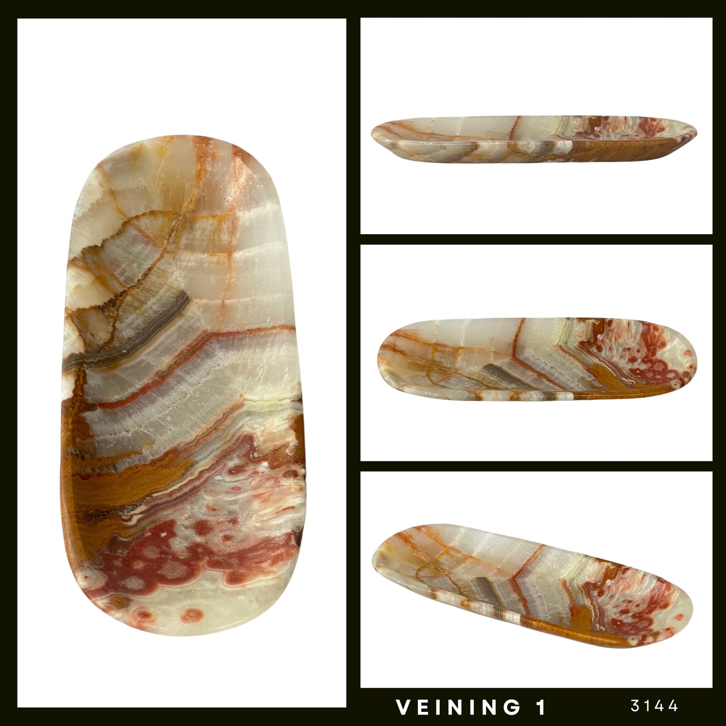 Onyx Stone Vanity Tray, Functional Elegance for Your Home, Oval Jewelry tray, Trinket plate