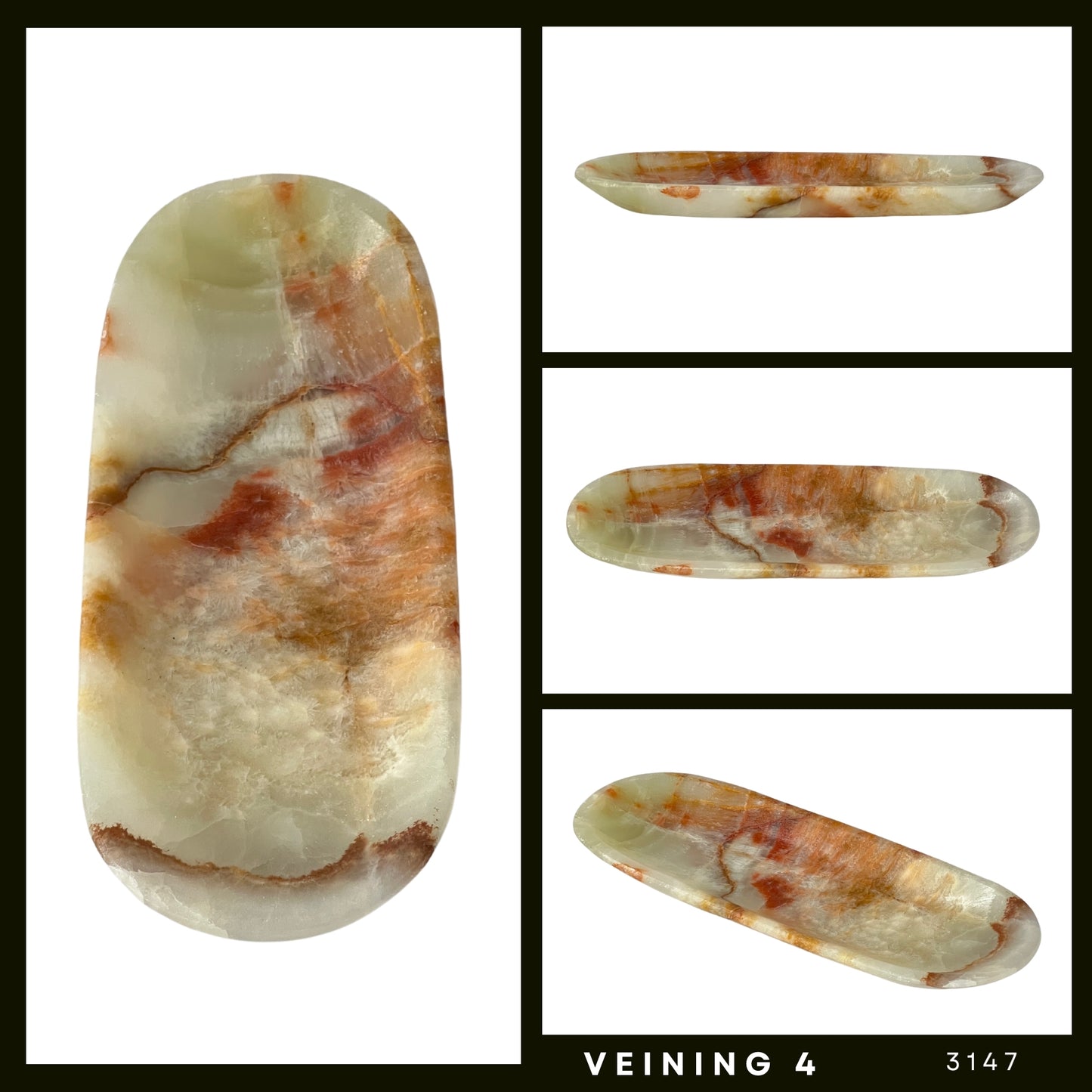 Onyx Stone Vanity Tray, Functional Elegance for Your Home, Oval Jewelry tray, Trinket plate