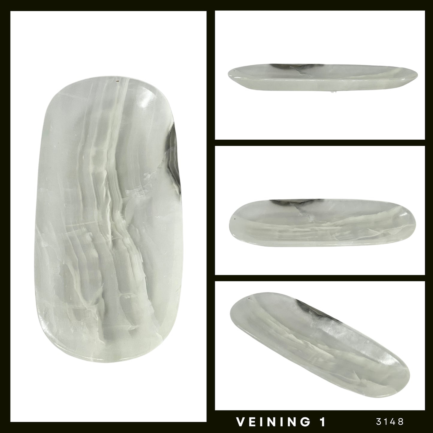 Onyx Stone Vanity Tray, Functional Elegance for Your Home, Oval Jewelry tray, Trinket plate
