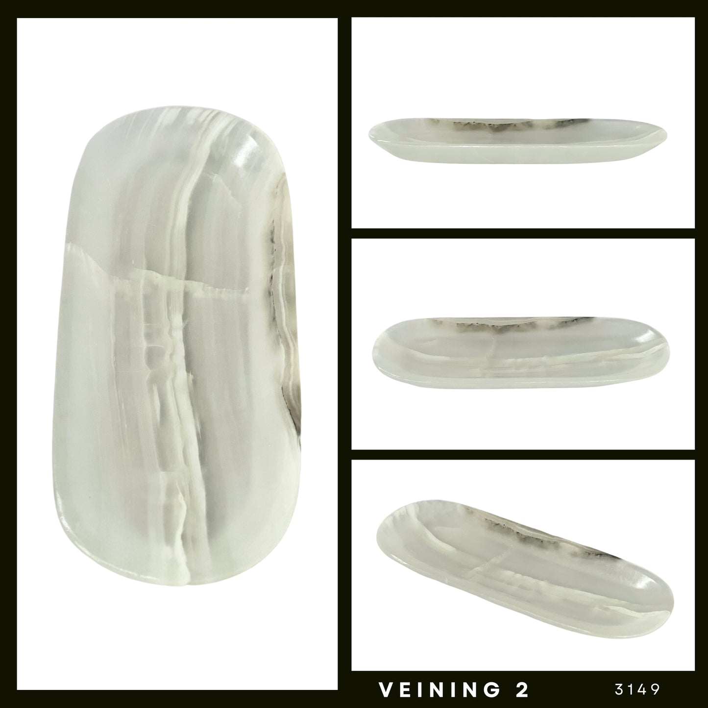 Onyx Stone Vanity Tray, Functional Elegance for Your Home, Oval Jewelry tray, Trinket plate