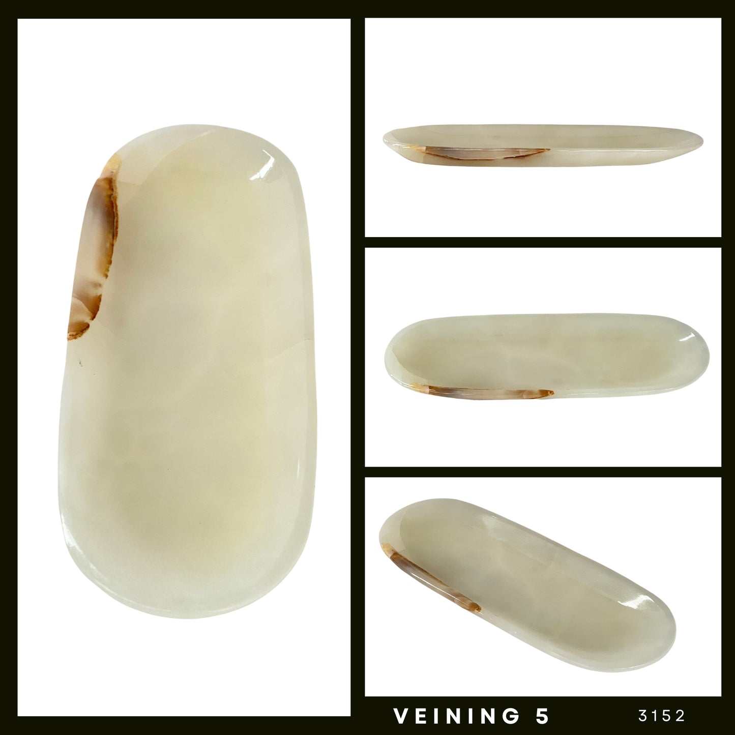 Onyx Stone Vanity Tray, Functional Elegance for Your Home, Oval Jewelry tray, Trinket plate