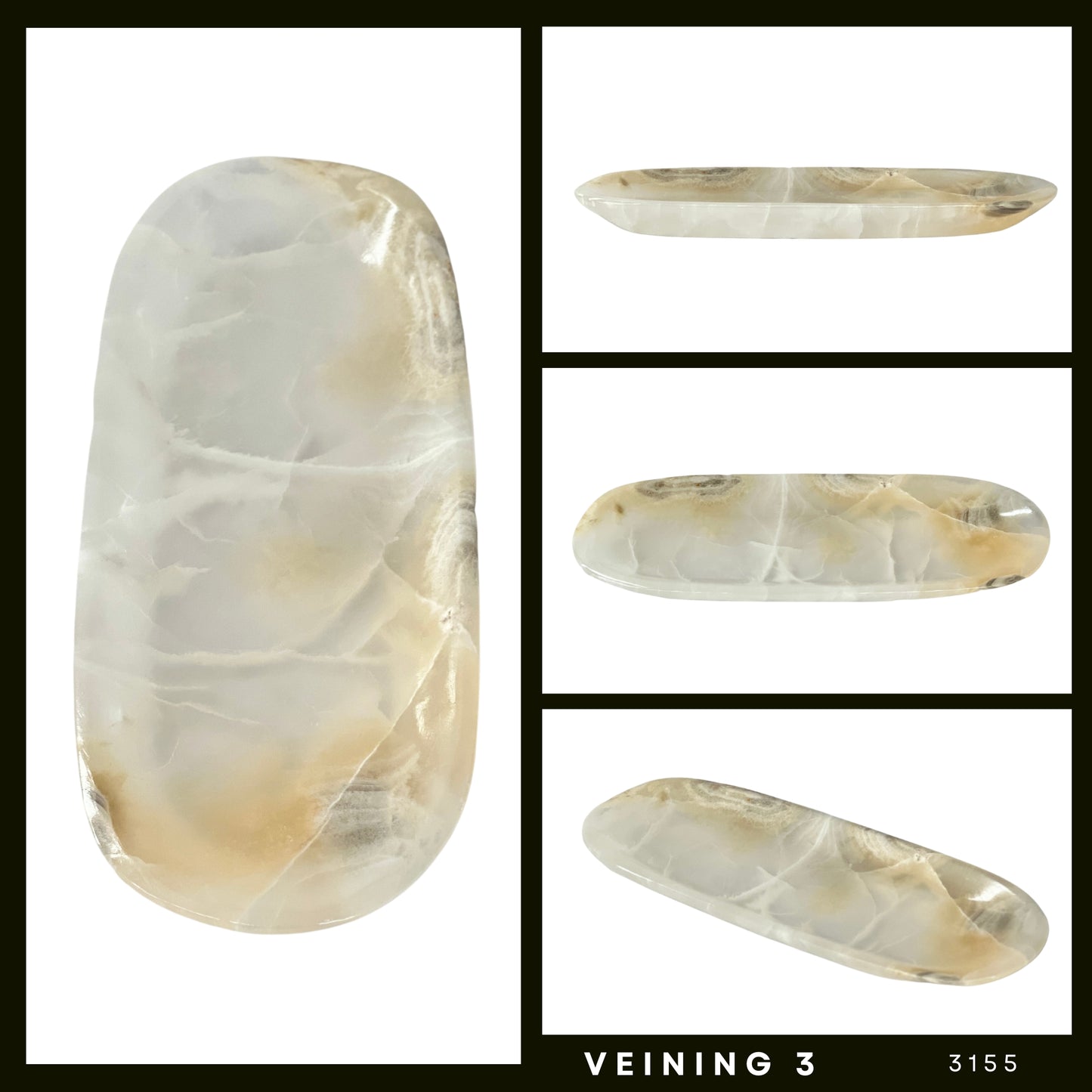 Onyx Stone Vanity Tray, Functional Elegance for Your Home, Oval Jewelry tray, Trinket plate