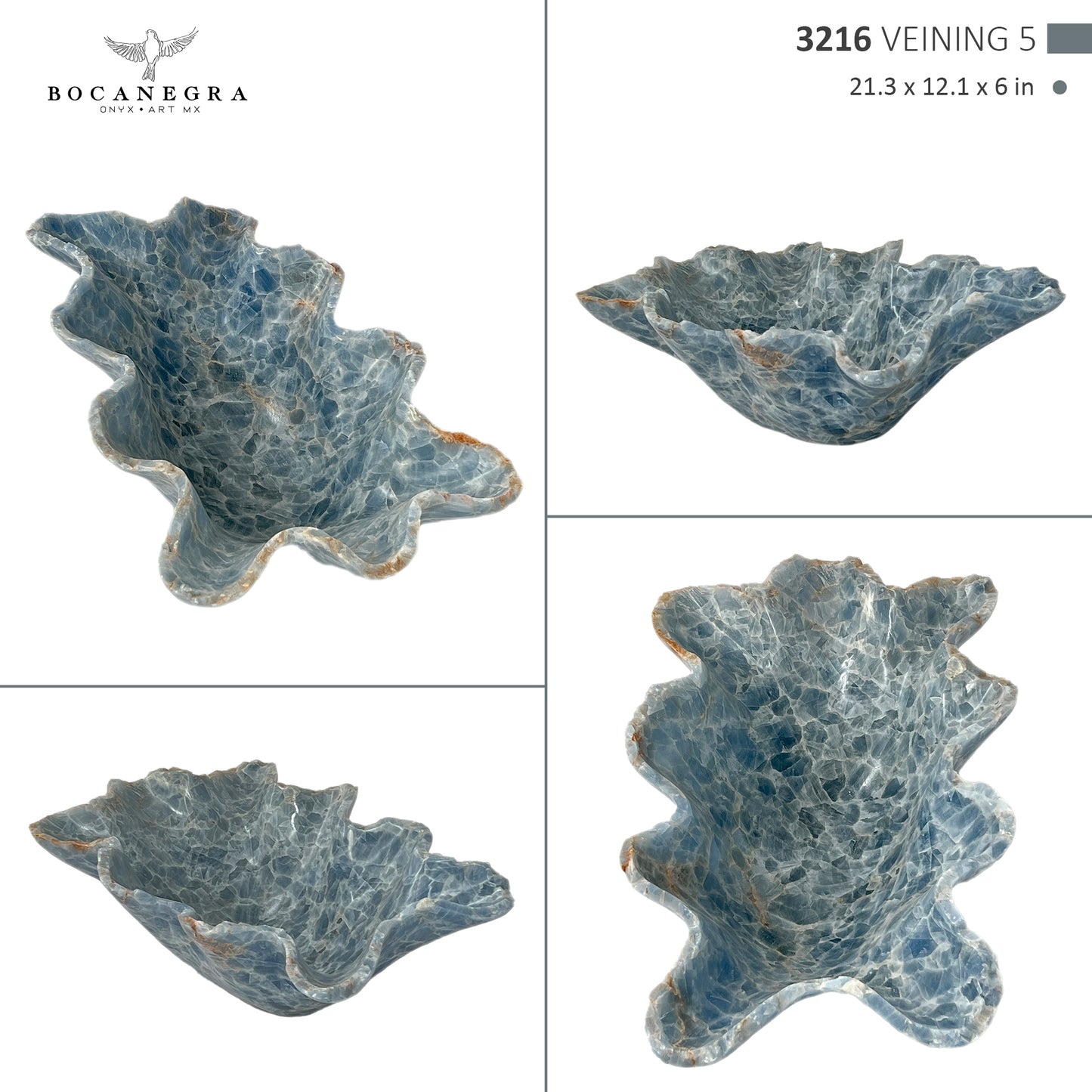 Hand-Carved Onyx Bowl – Elegant Natural Stone Decor
