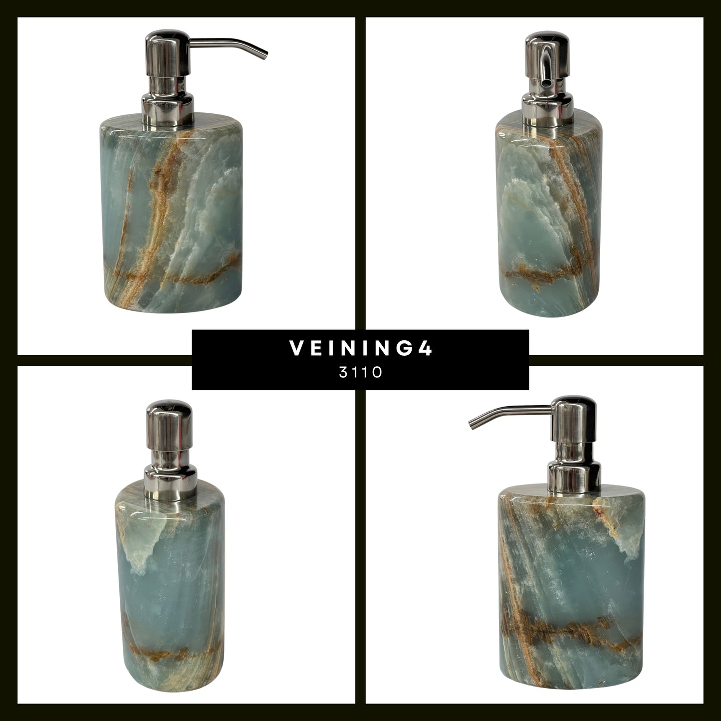 Handmade Natural Stone Soap Dispenser - Simple Elegance for Your Home