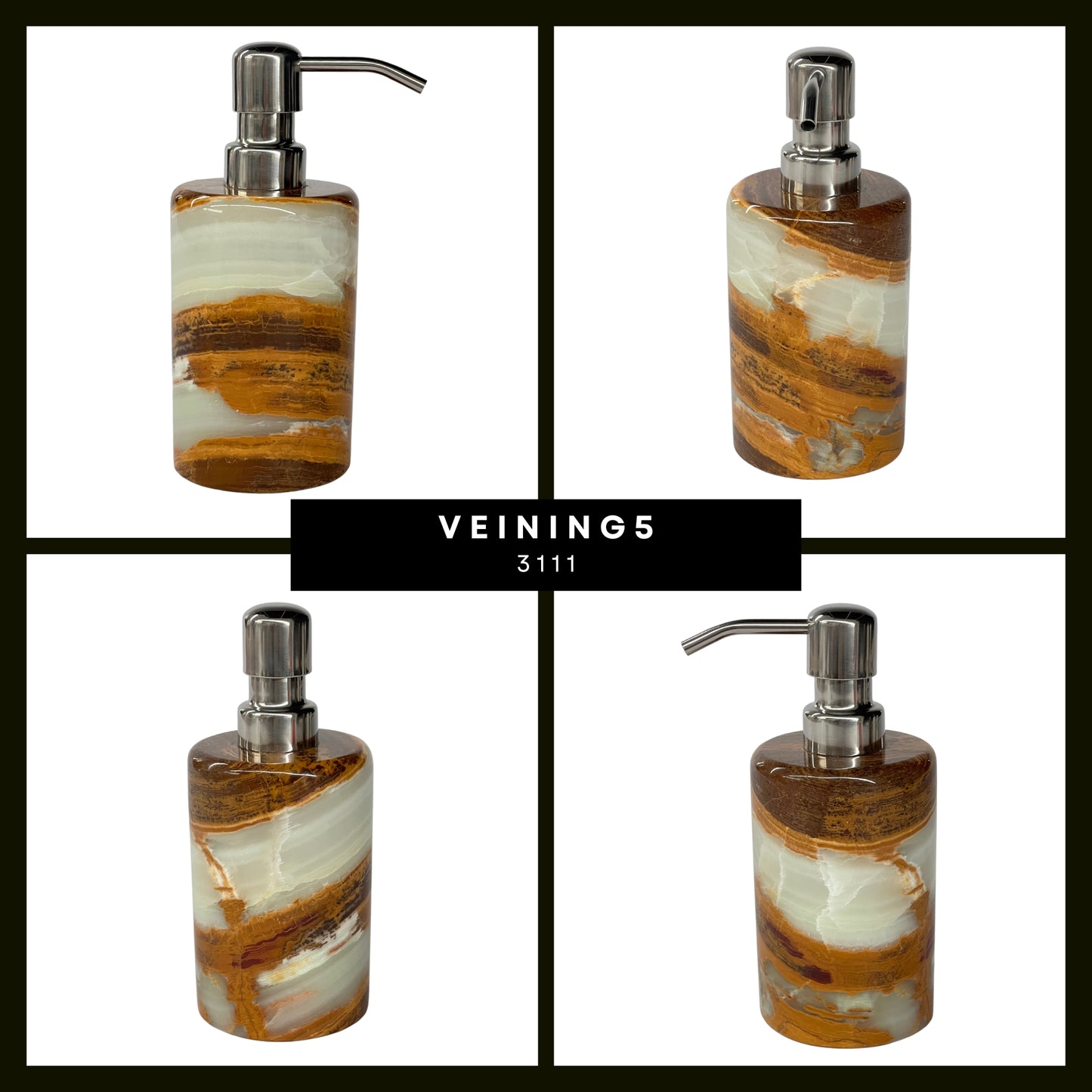 Handmade Natural Stone Soap Dispenser - Simple Elegance for Your Home