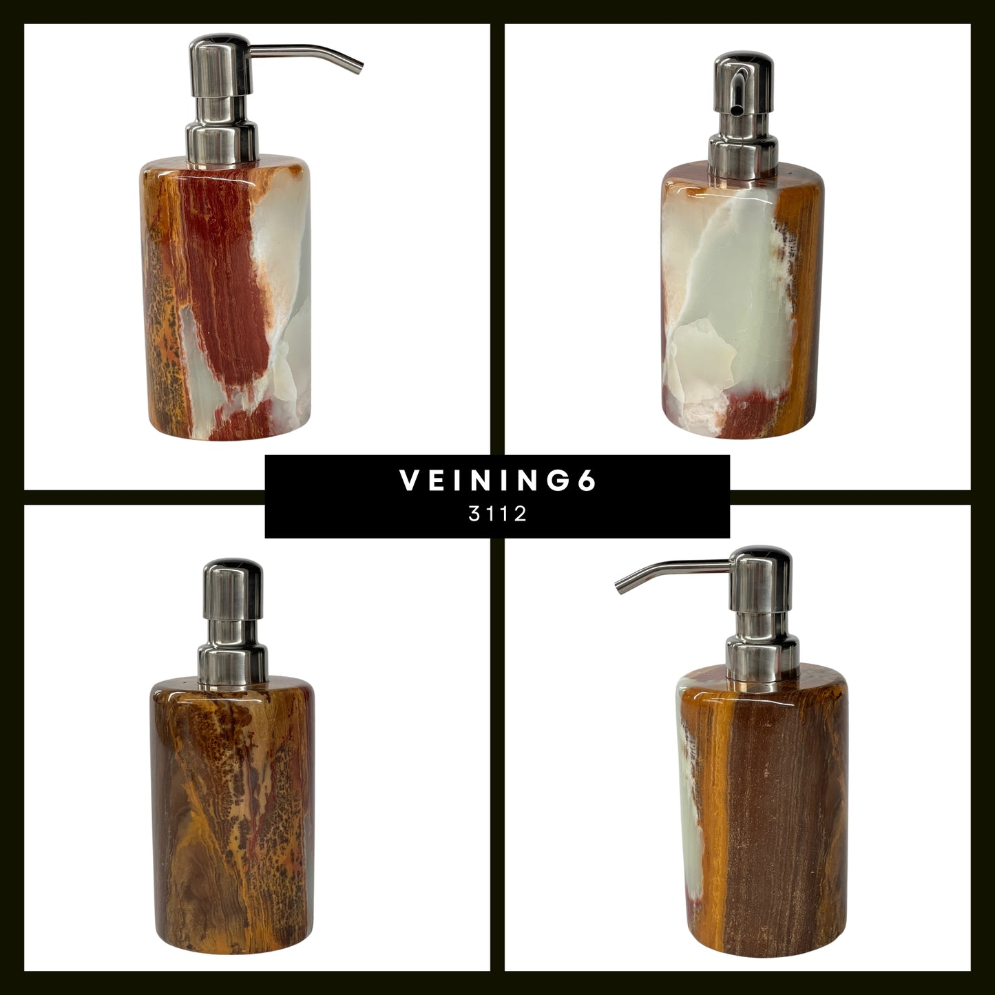 Handmade Natural Stone Soap Dispenser - Simple Elegance for Your Home