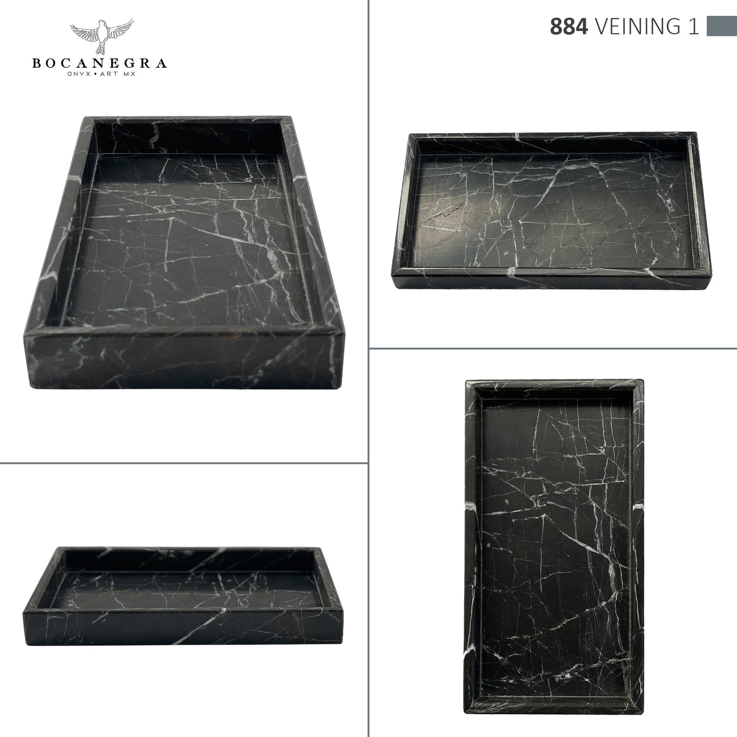 Hand-Carved Marble Vanity Tray – Luxurious Natural Stone Accent