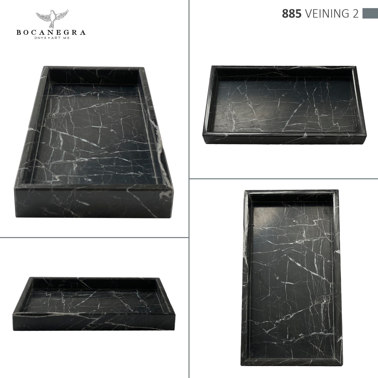 Hand-Carved Marble Vanity Tray – Luxurious Natural Stone Accent
