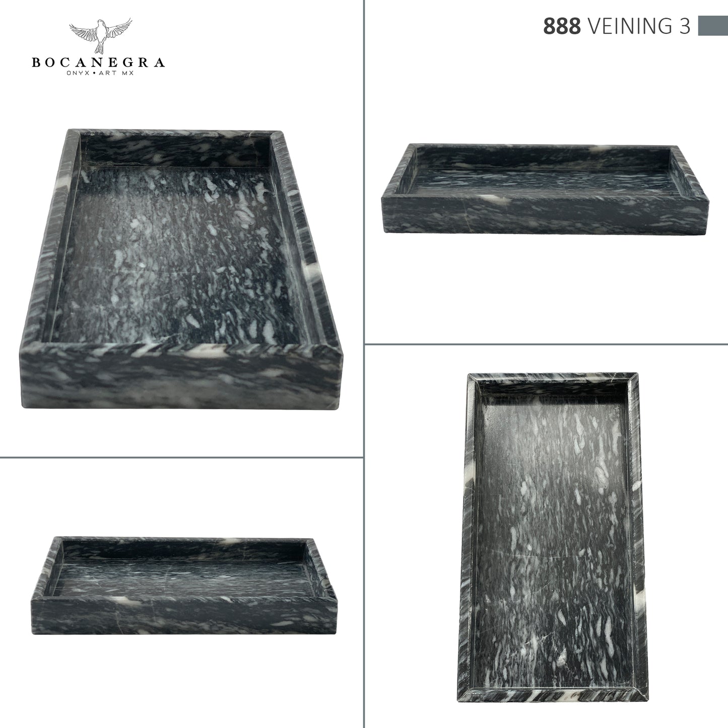 Hand-Carved Marble Vanity Tray – Luxurious Natural Stone Accent