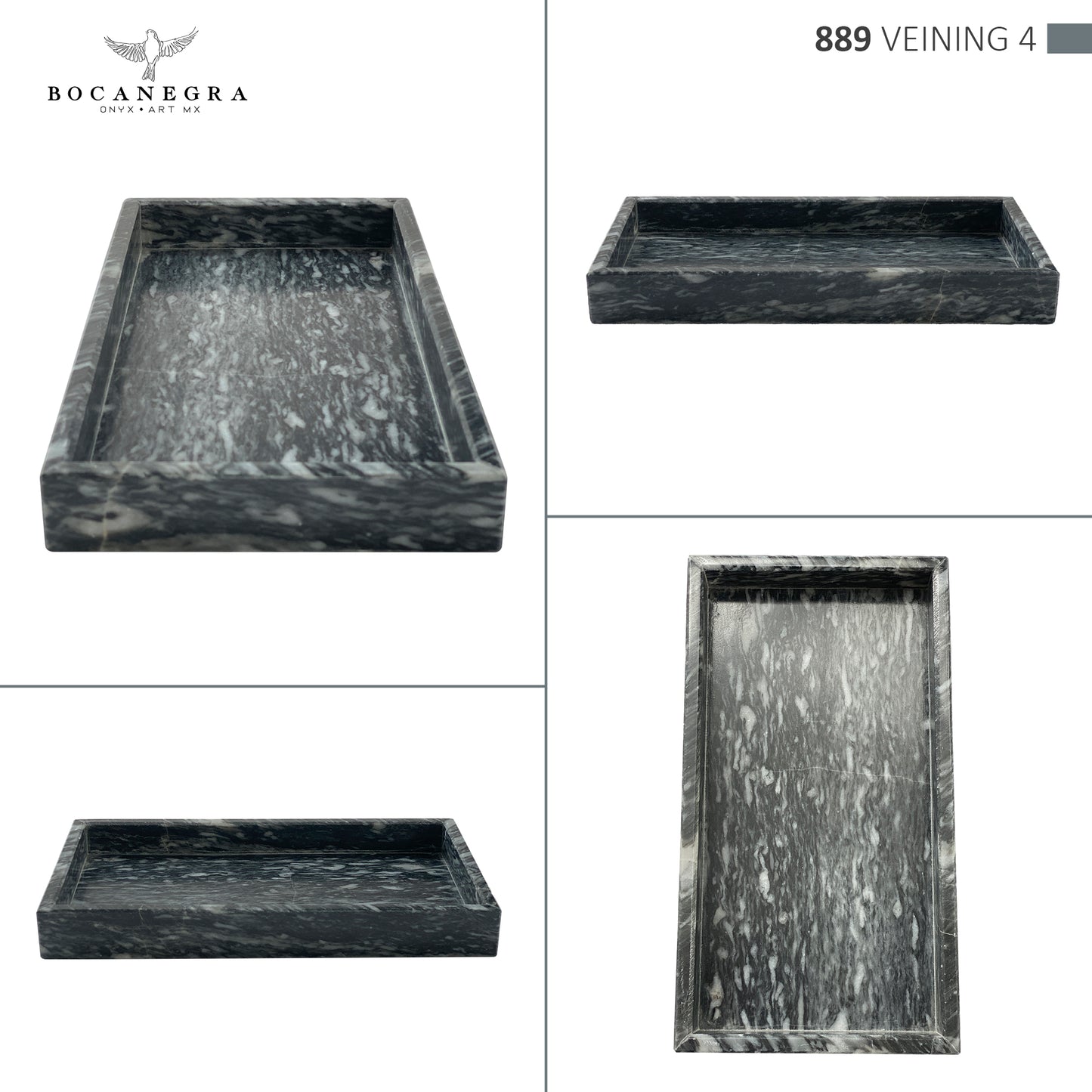 Hand-Carved Marble Vanity Tray – Luxurious Natural Stone Accent