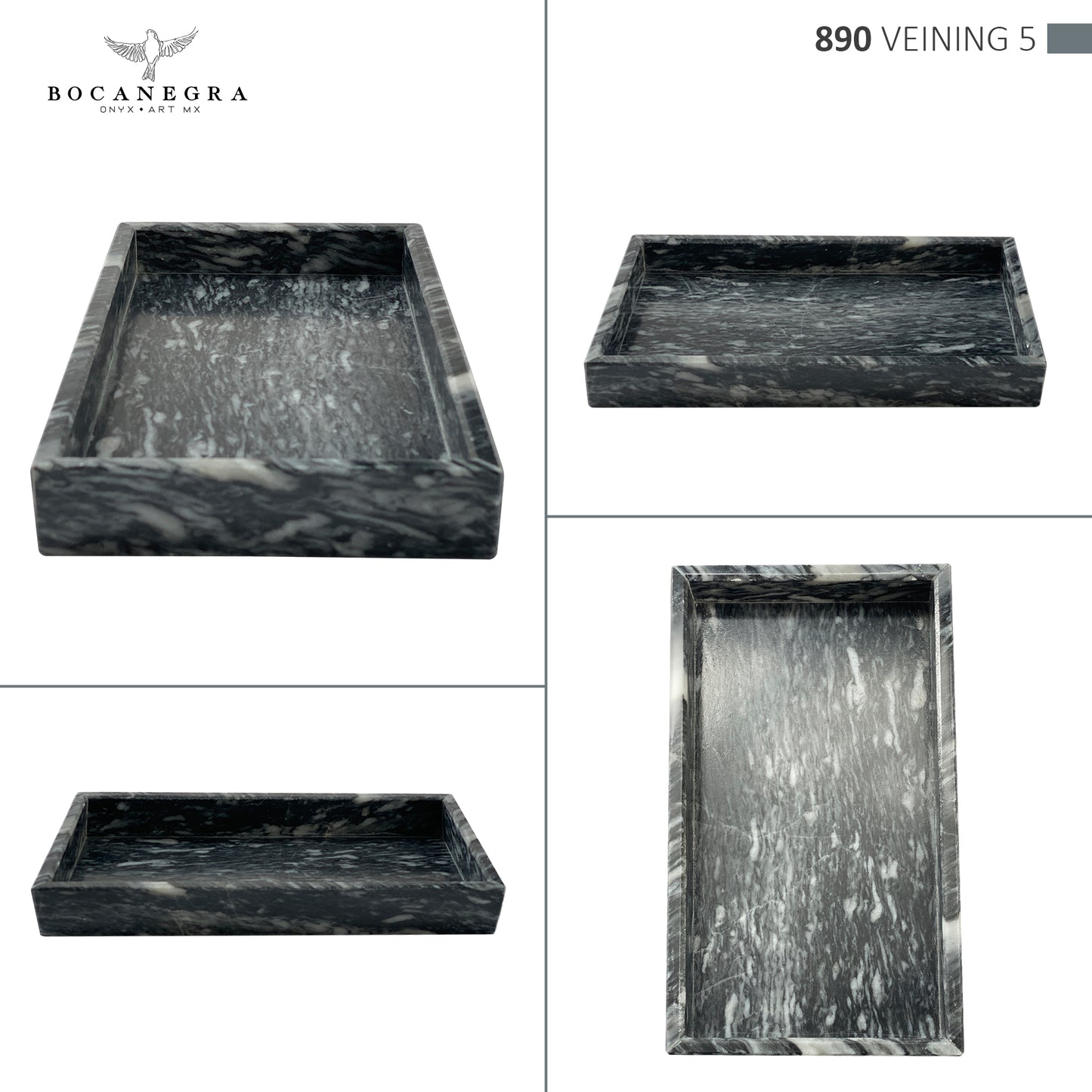 Hand-Carved Marble Vanity Tray – Luxurious Natural Stone Accent