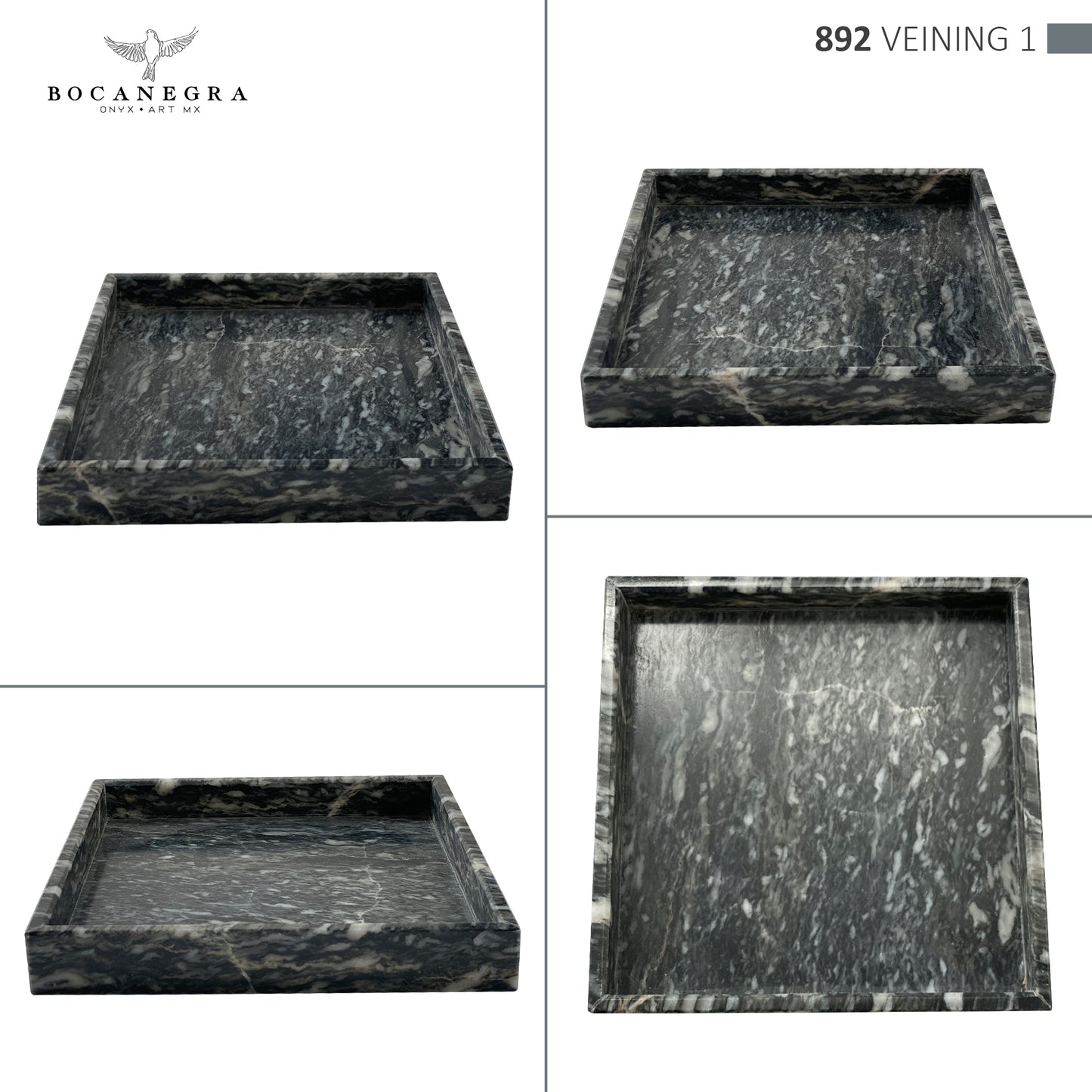 Hand-Carved Marble Vanity Tray – Luxurious Natural Stone Accent