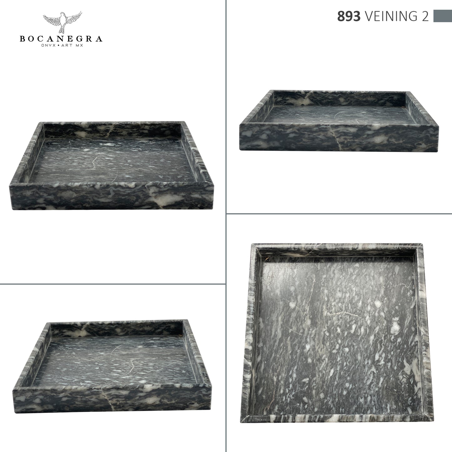 Hand-Carved Marble Vanity Tray – Luxurious Natural Stone Accent