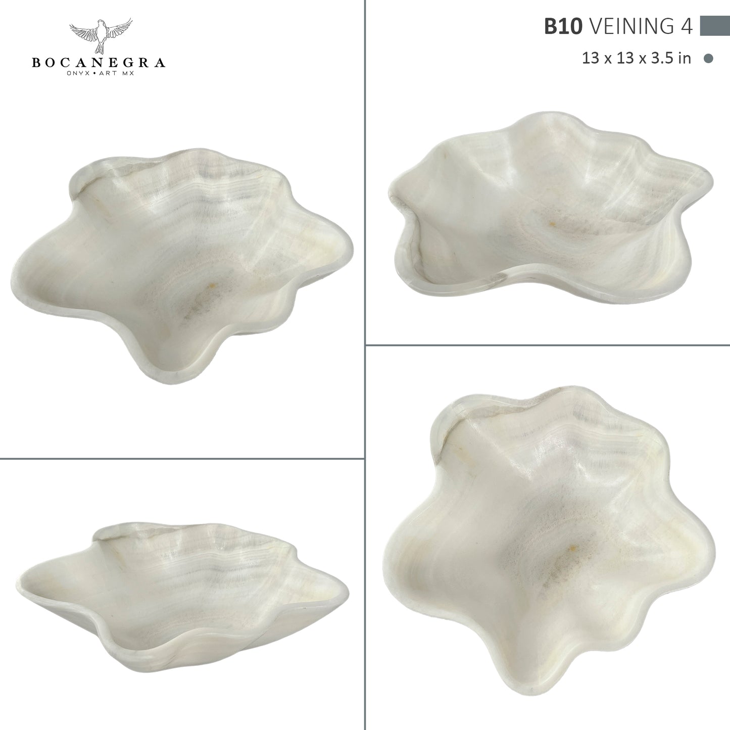 Hand-Carved Onyx Bowl – Elegant Natural Stone Decor