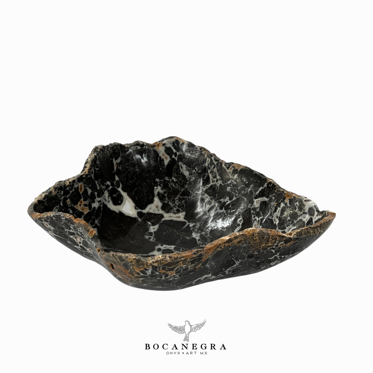 Black Marble Decorative Bowl - Centerpiece - Fruit Platter - Elegant Marble Bowl - Handcrafted Beauty for Your Home