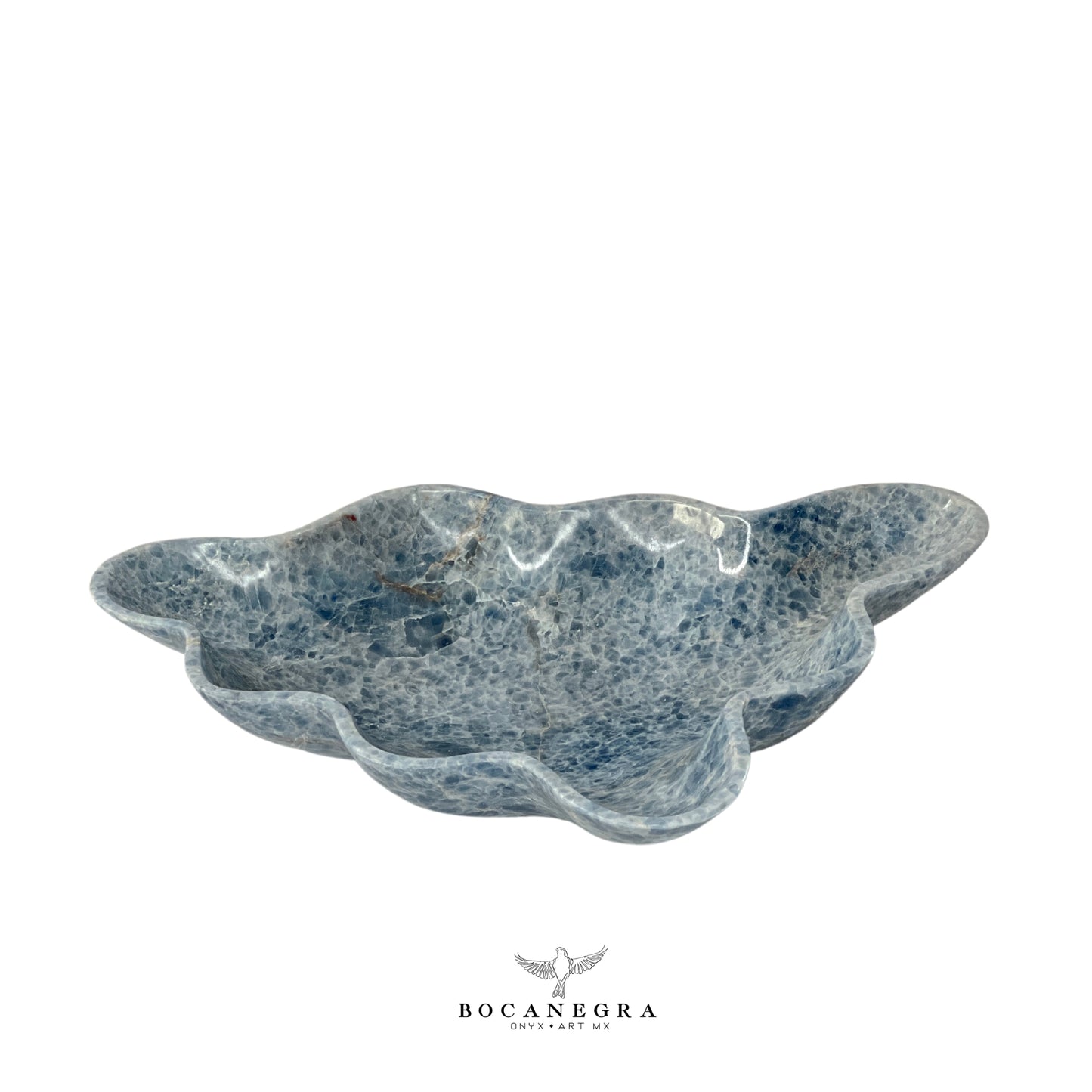 Blue Onyx Decorative Bowl - Centerpiece - Fruit Platter - Elegant Onyx Bowl - Handcrafted Beauty for Your Home