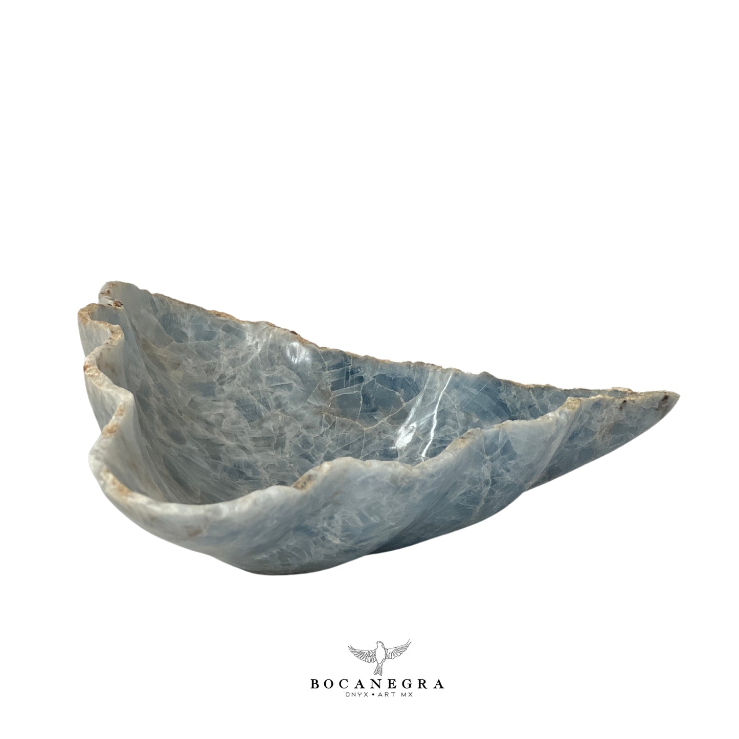 Blue Onyx Decorative Bowl - Centerpiece - Fruit Platter - Elegant Onyx Bowl - Handcrafted Beauty for Your Home