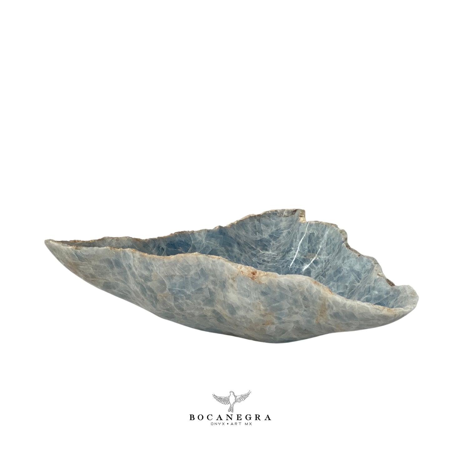 Blue Onyx Decorative Bowl - Centerpiece - Fruit Platter - Elegant Onyx Bowl - Handcrafted Beauty for Your Home
