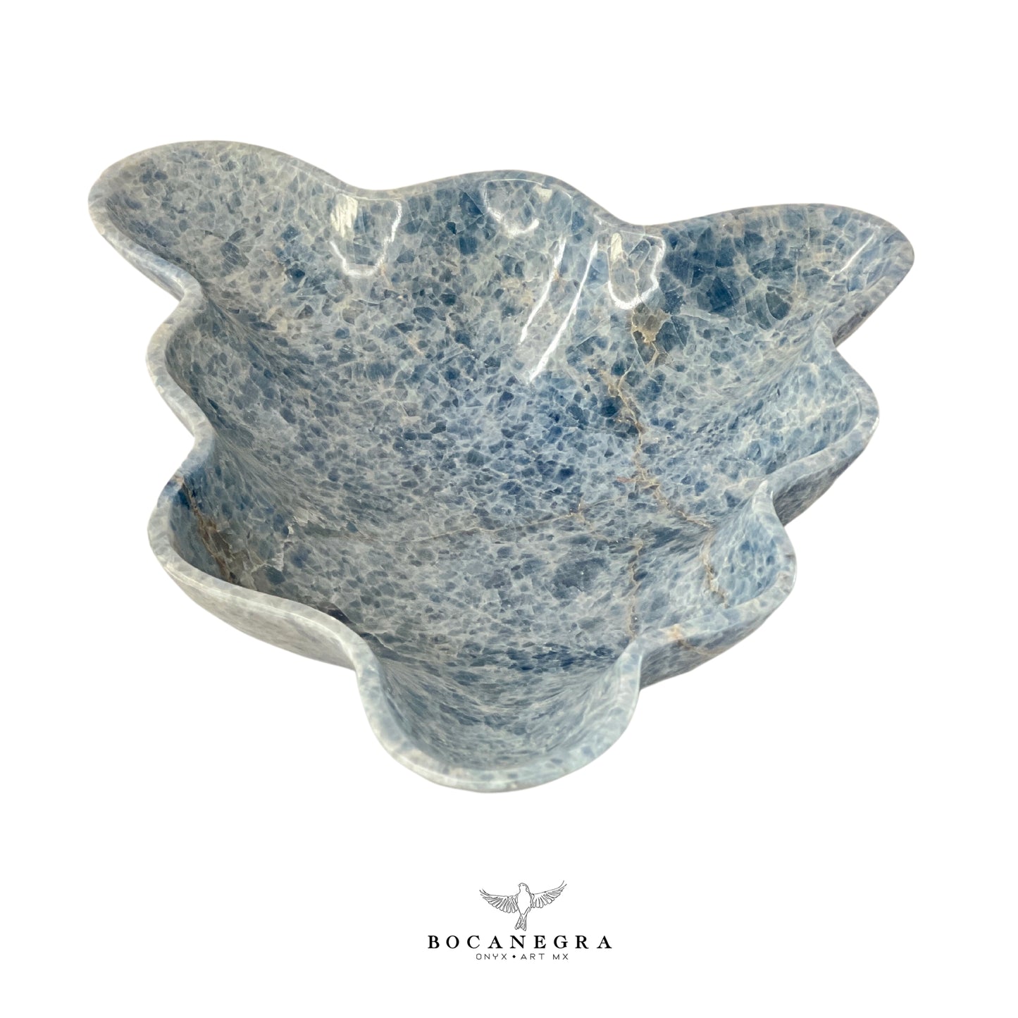 Blue Onyx Decorative Bowl - Centerpiece - Fruit Platter - Elegant Onyx Bowl - Handcrafted Beauty for Your Home