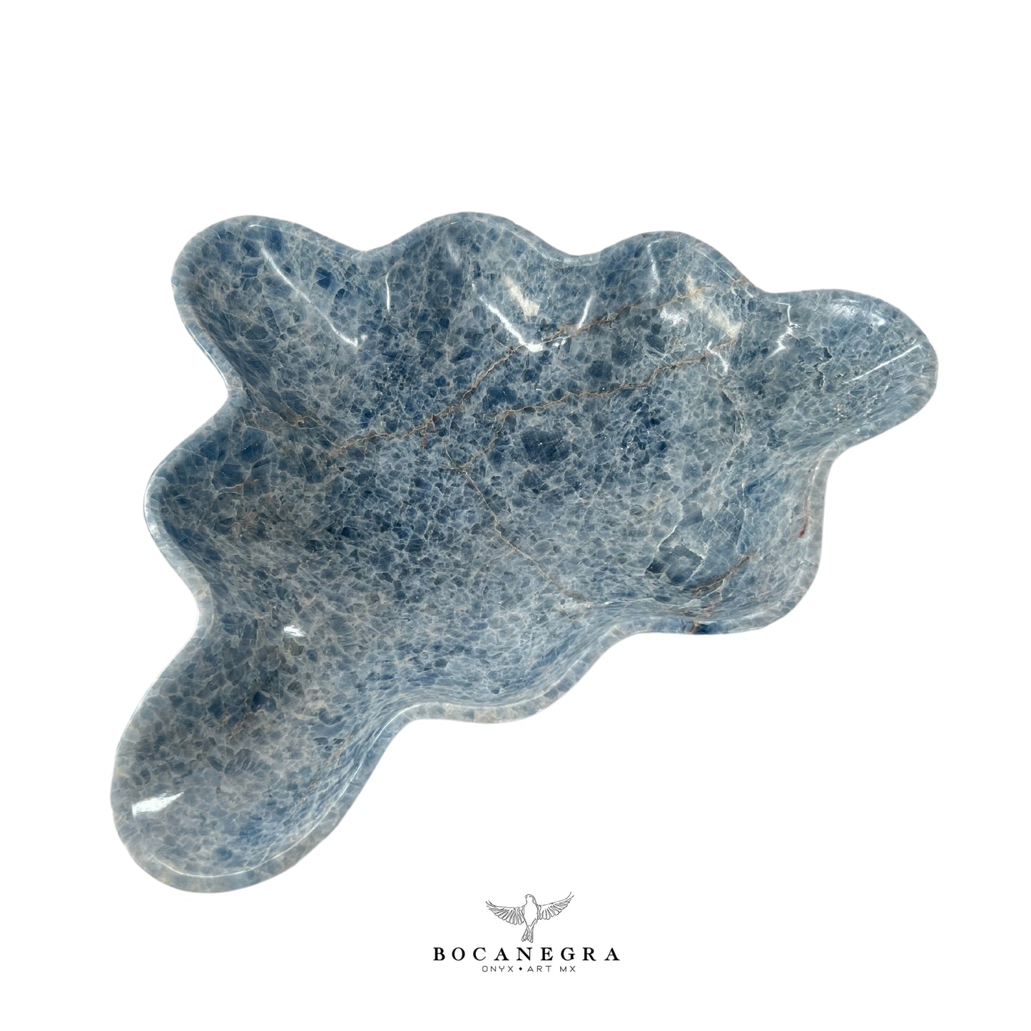 Blue Onyx Decorative Bowl - Centerpiece - Fruit Platter - Elegant Onyx Bowl - Handcrafted Beauty for Your Home