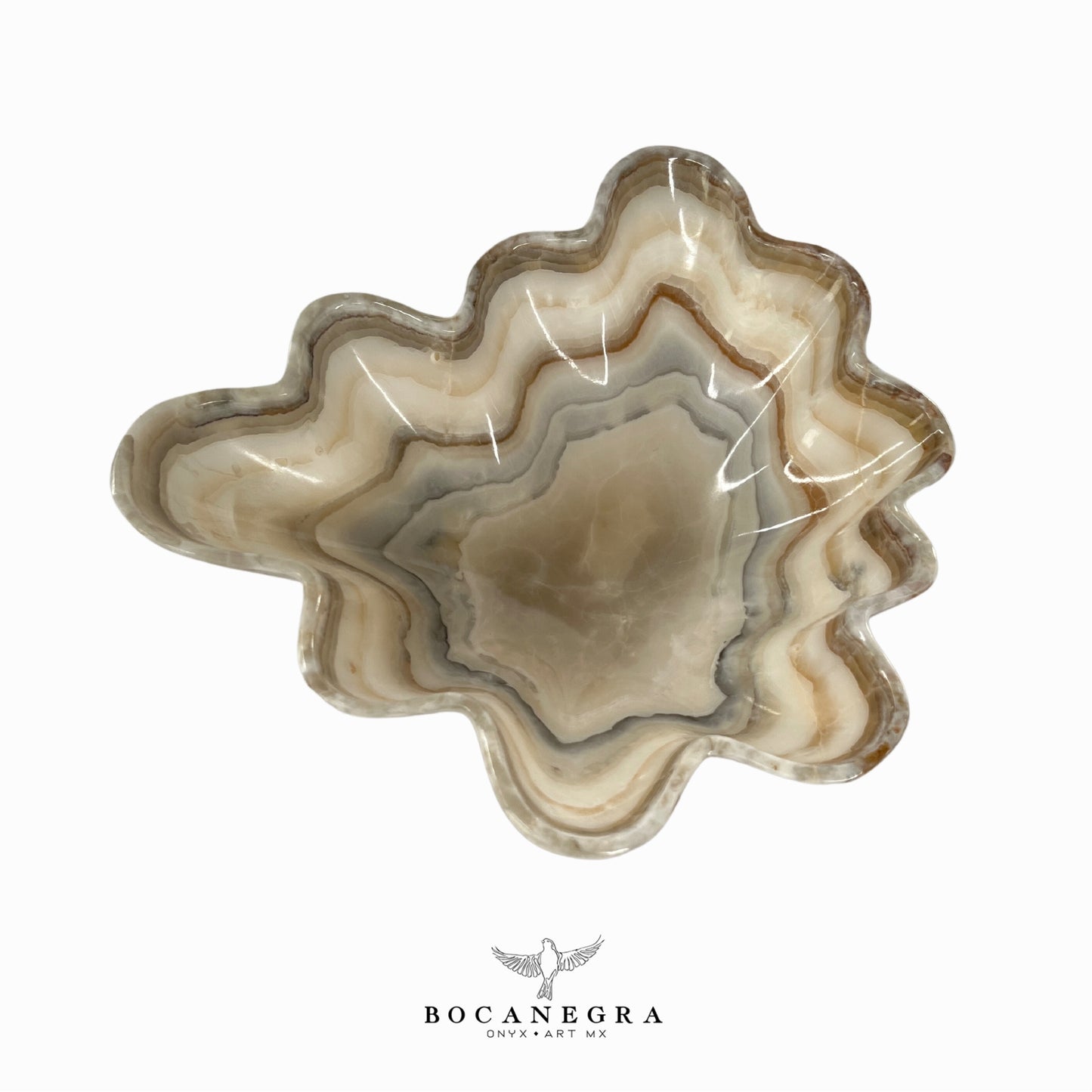 Gray Onyx Decorative Bowl - Centerpiece - Fruit Platter - Elegant Onyx Bowl - Handcrafted Beauty for Your Home