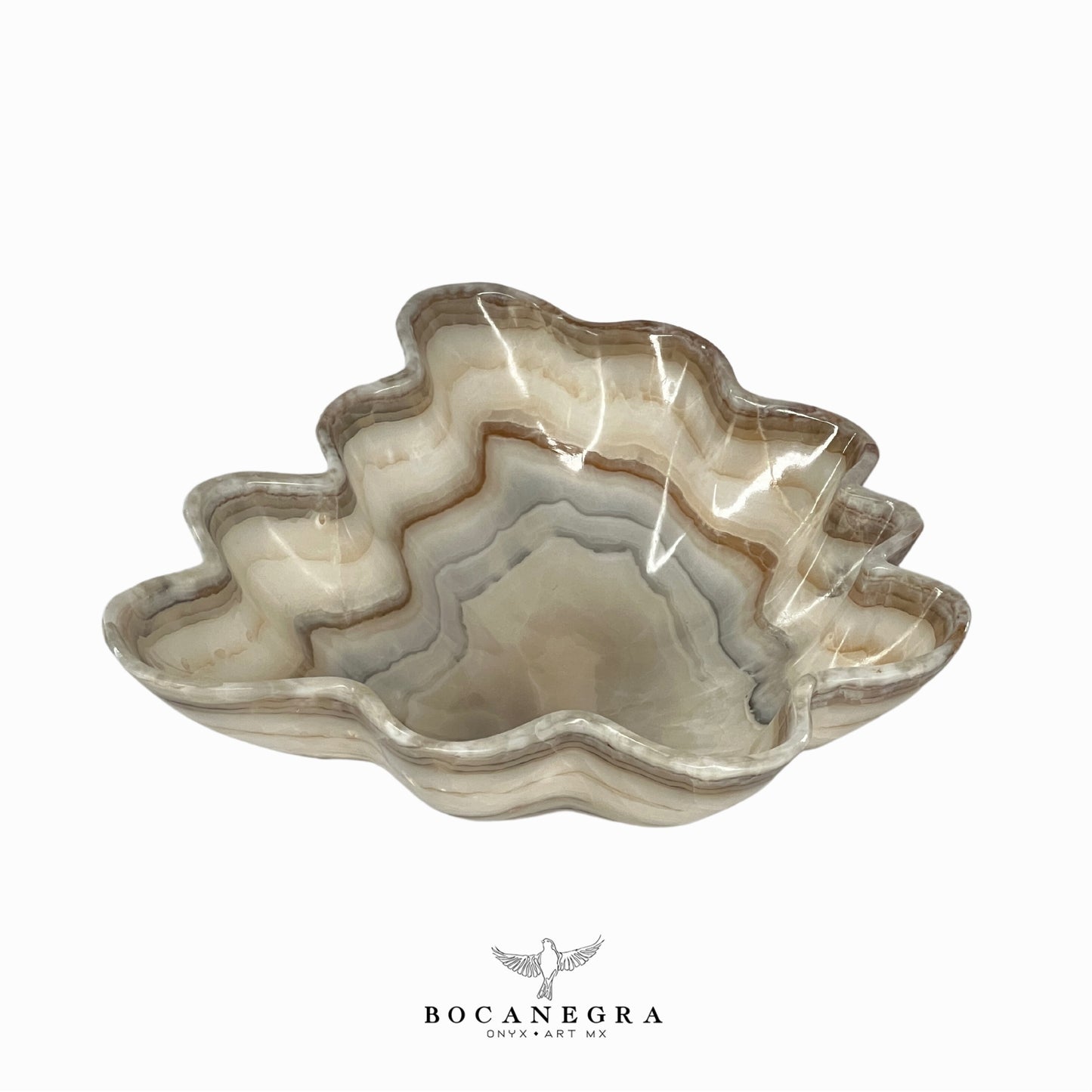 Gray Onyx Decorative Bowl - Centerpiece - Fruit Platter - Elegant Onyx Bowl - Handcrafted Beauty for Your Home
