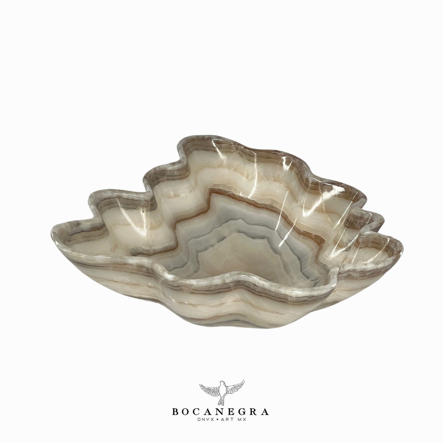 Gray Onyx Decorative Bowl - Centerpiece - Fruit Platter - Elegant Onyx Bowl - Handcrafted Beauty for Your Home