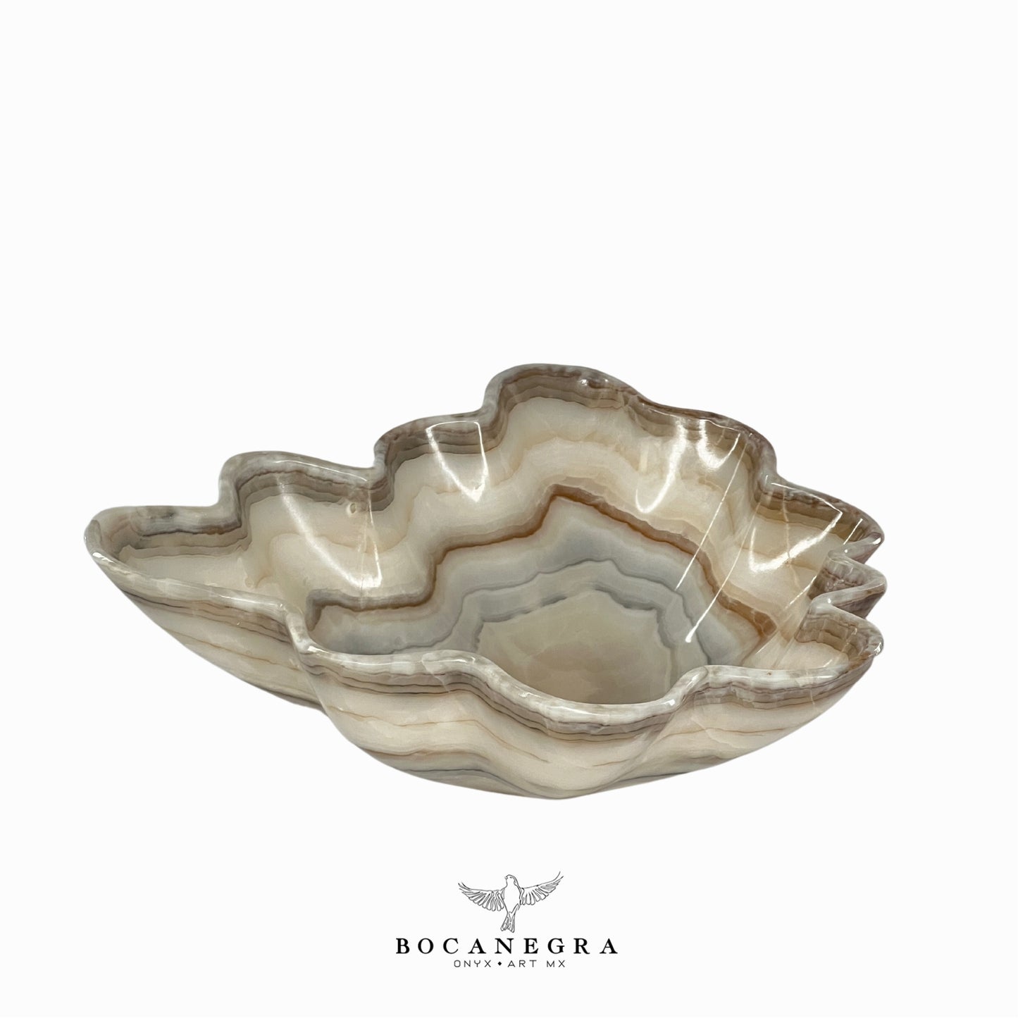 Gray Onyx Decorative Bowl - Centerpiece - Fruit Platter - Elegant Onyx Bowl - Handcrafted Beauty for Your Home