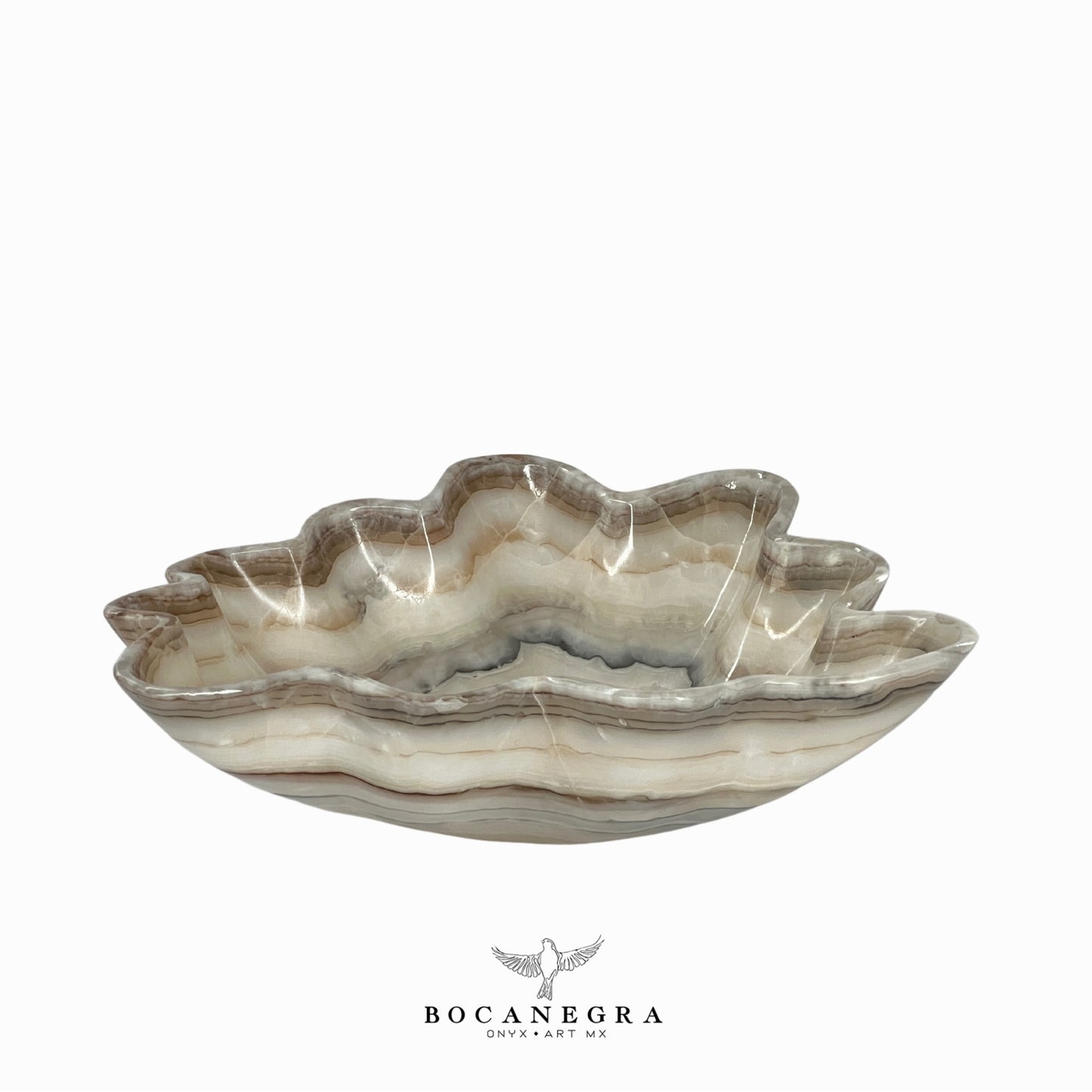 Gray Onyx Decorative Bowl - Centerpiece - Fruit Platter - Elegant Onyx Bowl - Handcrafted Beauty for Your Home