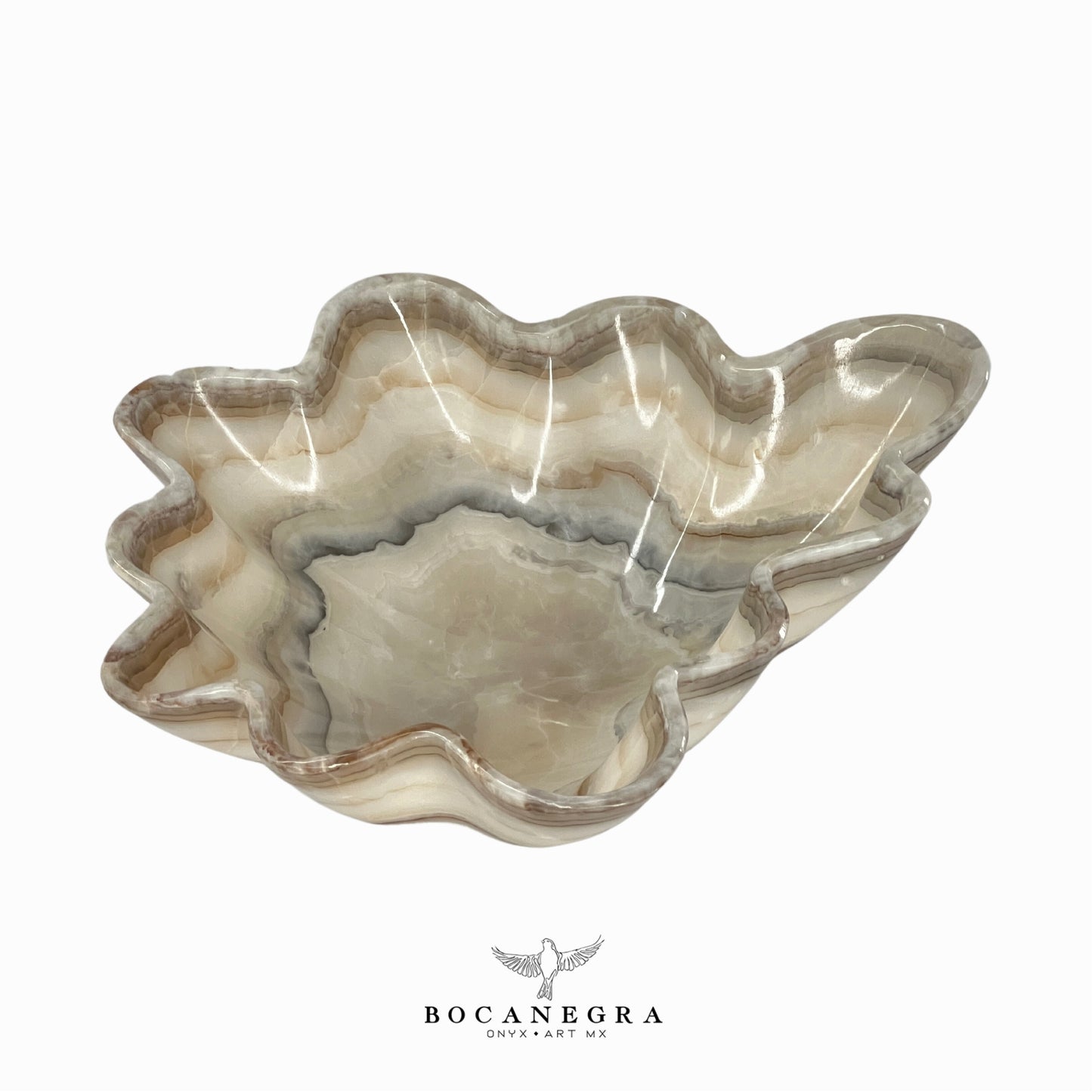 Gray Onyx Decorative Bowl - Centerpiece - Fruit Platter - Elegant Onyx Bowl - Handcrafted Beauty for Your Home