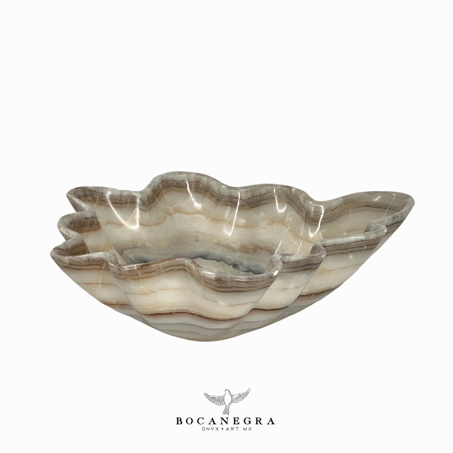 Gray Onyx Decorative Bowl - Centerpiece - Fruit Platter - Elegant Onyx Bowl - Handcrafted Beauty for Your Home