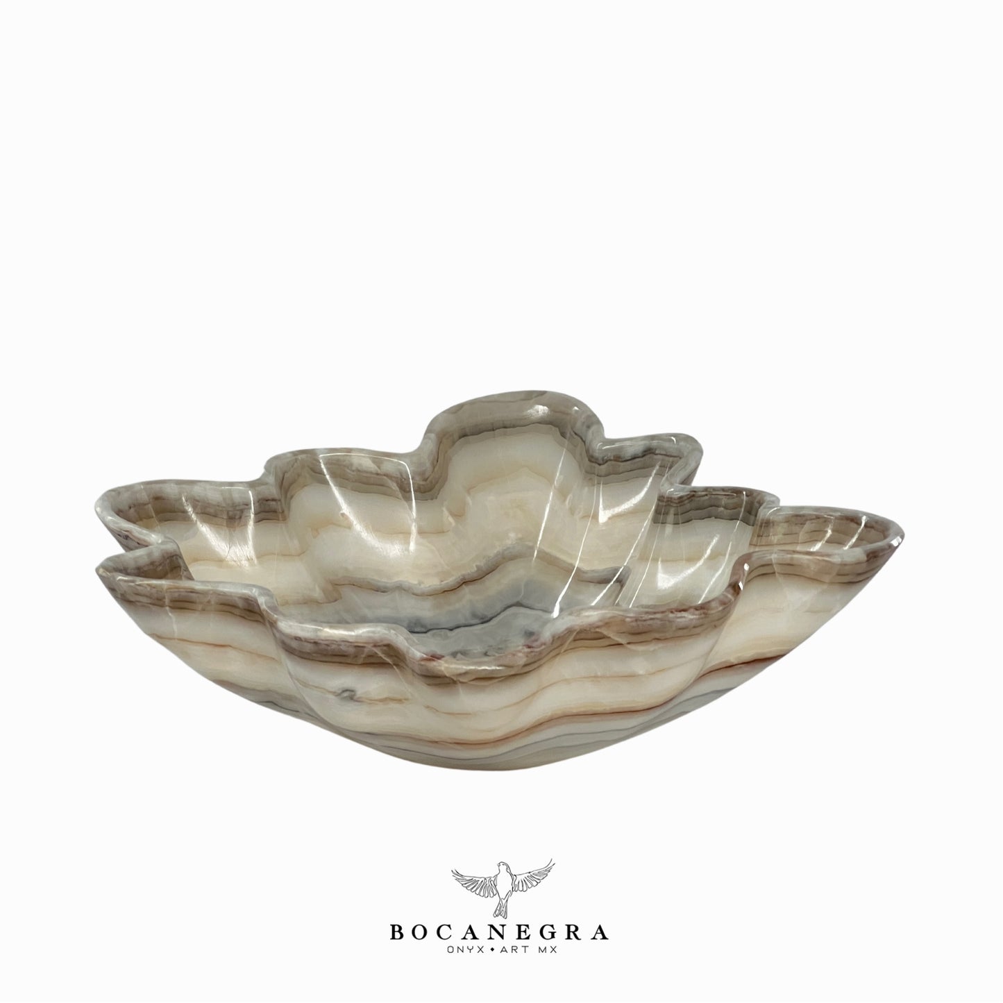 Gray Onyx Decorative Bowl - Centerpiece - Fruit Platter - Elegant Onyx Bowl - Handcrafted Beauty for Your Home