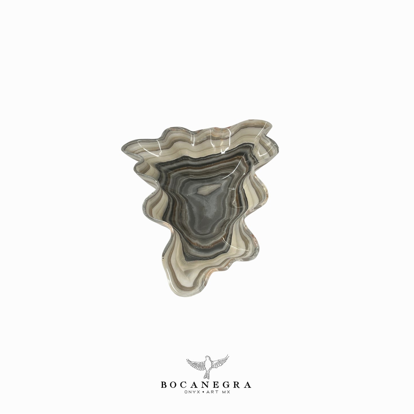 Gray Onyx Decorative Bowl - Centerpiece - Fruit Platter - Elegant Onyx Bowl - Handcrafted Beauty for Your Home