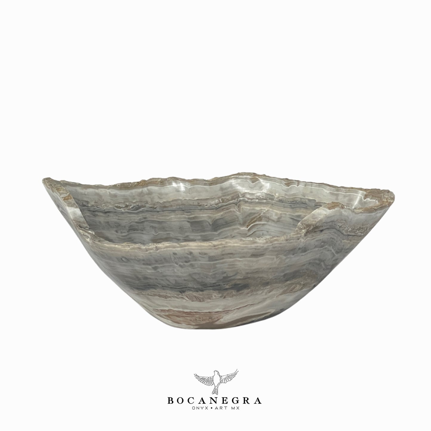 Gray Onyx Decorative Bowl - Centerpiece - Fruit Platter - Elegant Onyx Bowl - Handcrafted Beauty for Your Home