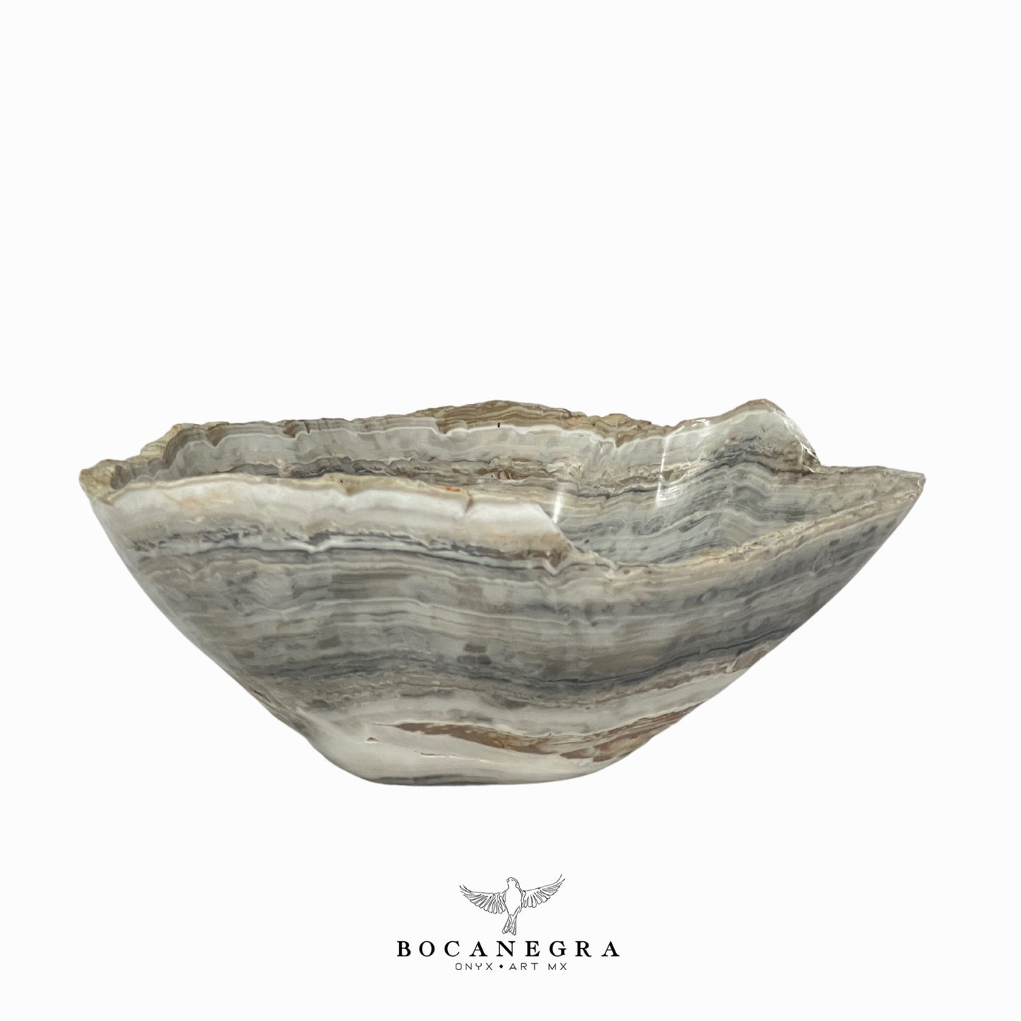 Gray Onyx Decorative Bowl - Centerpiece - Fruit Platter - Elegant Onyx Bowl - Handcrafted Beauty for Your Home
