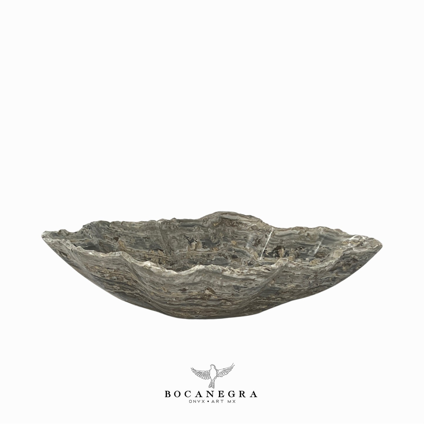 Gray Onyx Decorative Bowl - Centerpiece - Fruit Platter - Elegant Onyx Bowl - Handcrafted Beauty for Your Home