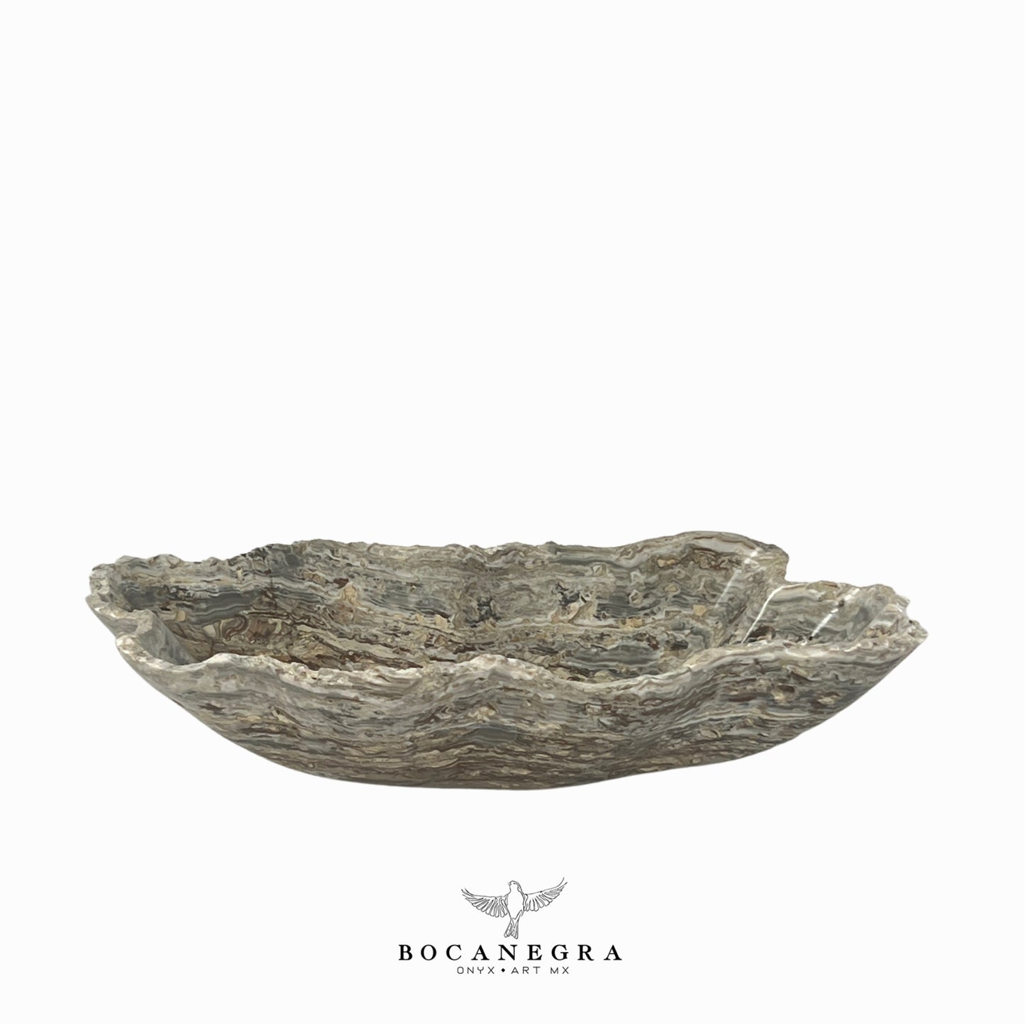 Gray Onyx Decorative Bowl - Centerpiece - Fruit Platter - Elegant Onyx Bowl - Handcrafted Beauty for Your Home