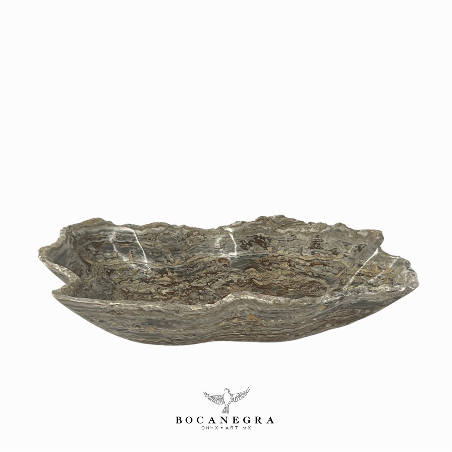 Gray Onyx Decorative Bowl - Centerpiece - Fruit Platter - Elegant Onyx Bowl - Handcrafted Beauty for Your Home