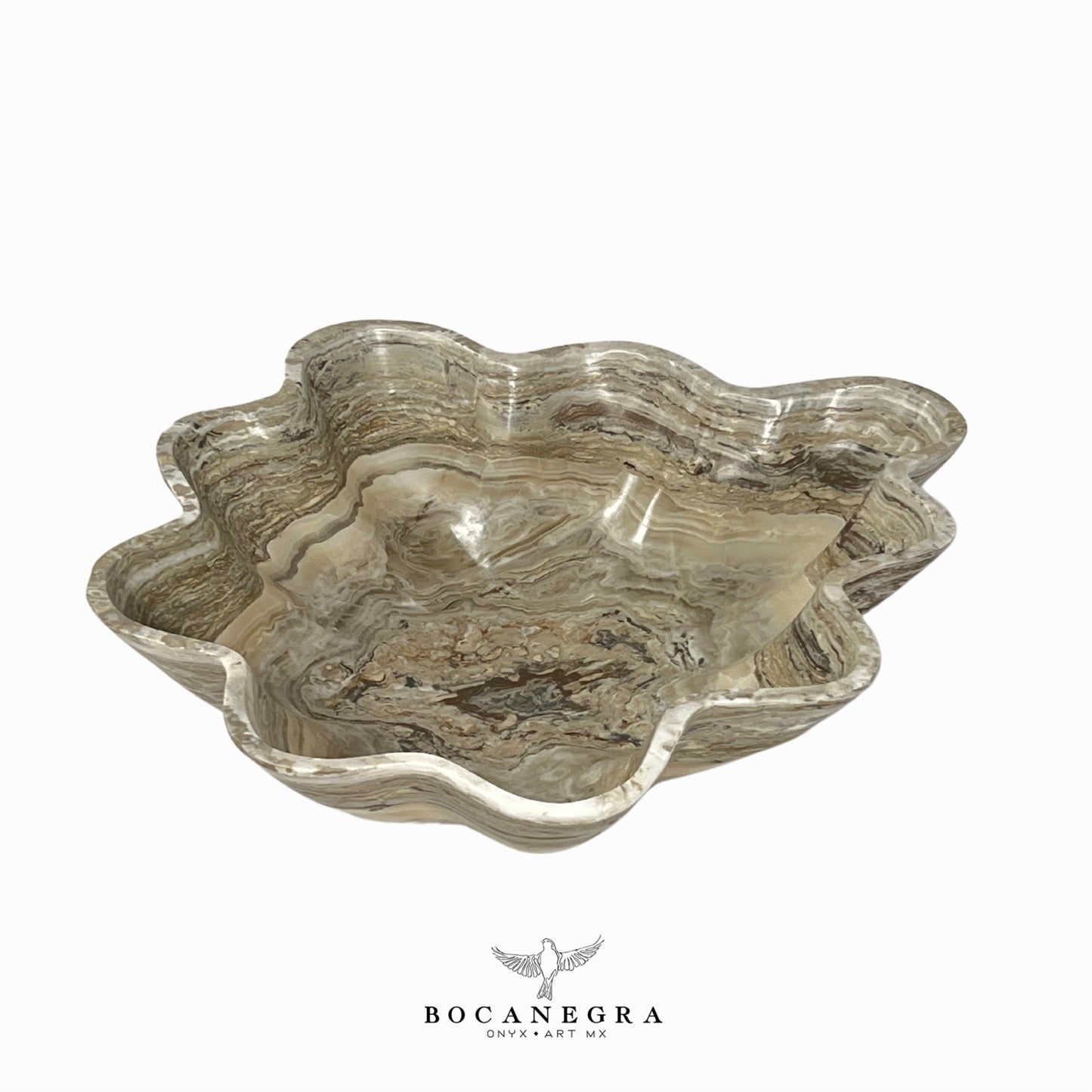 Gray Onyx Decorative Bowl - Centerpiece - Fruit Platter - Elegant Onyx Bowl - Handcrafted Beauty for Your Home