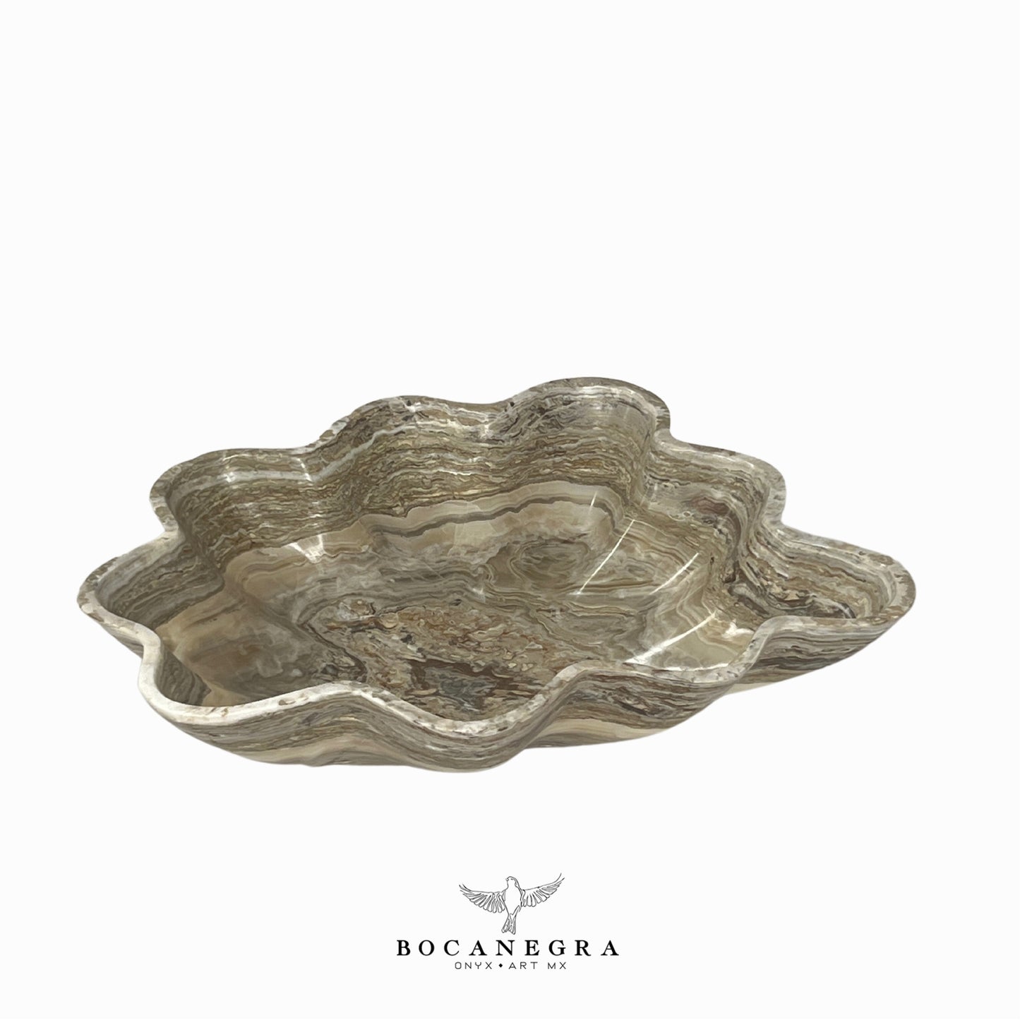 Gray Onyx Decorative Bowl - Centerpiece - Fruit Platter - Elegant Onyx Bowl - Handcrafted Beauty for Your Home