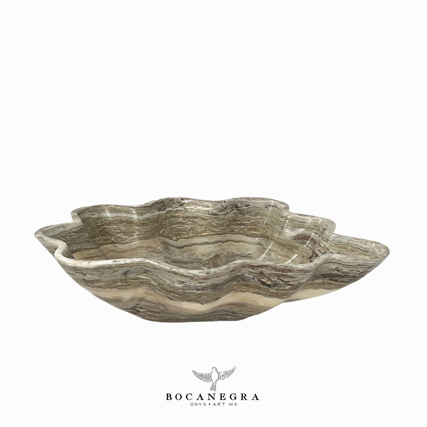 Gray Onyx Decorative Bowl - Centerpiece - Fruit Platter - Elegant Onyx Bowl - Handcrafted Beauty for Your Home
