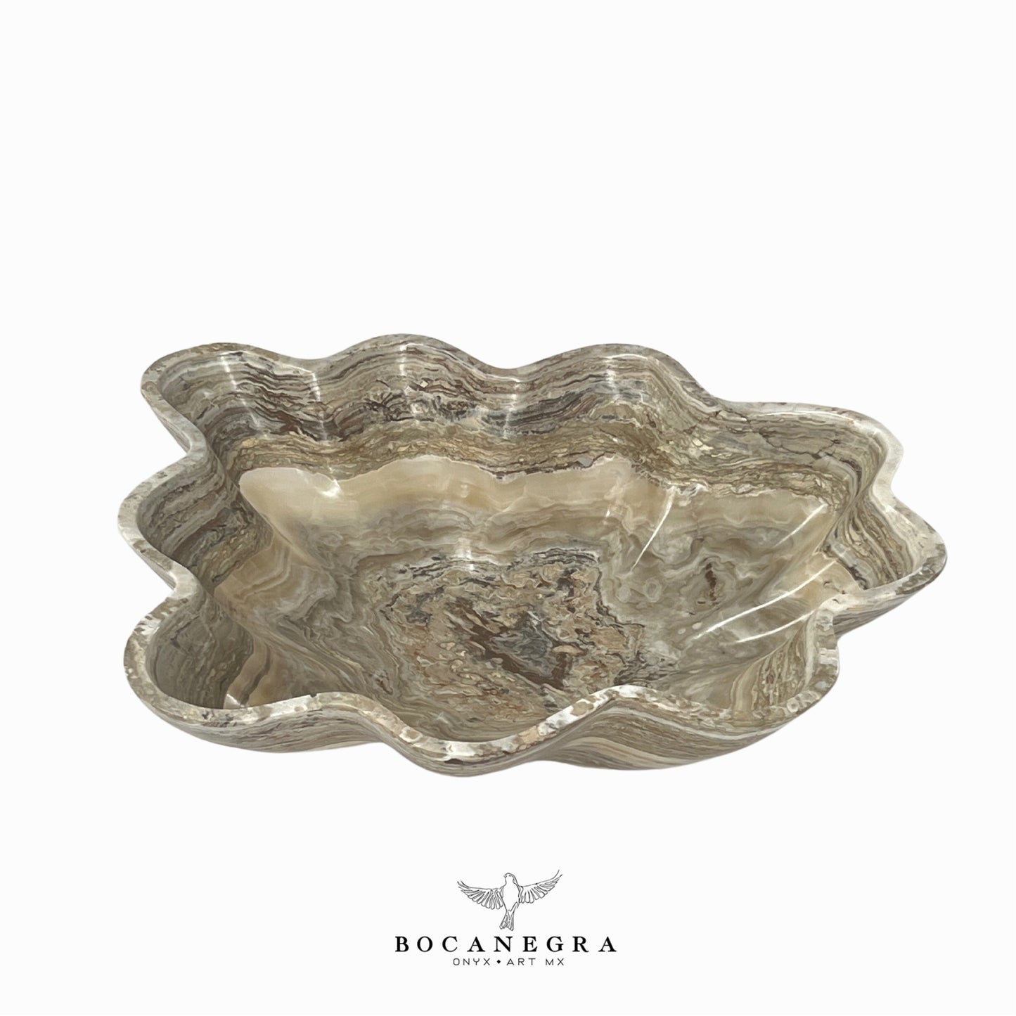 Gray Onyx Decorative Bowl - Centerpiece - Fruit Platter - Elegant Onyx Bowl - Handcrafted Beauty for Your Home