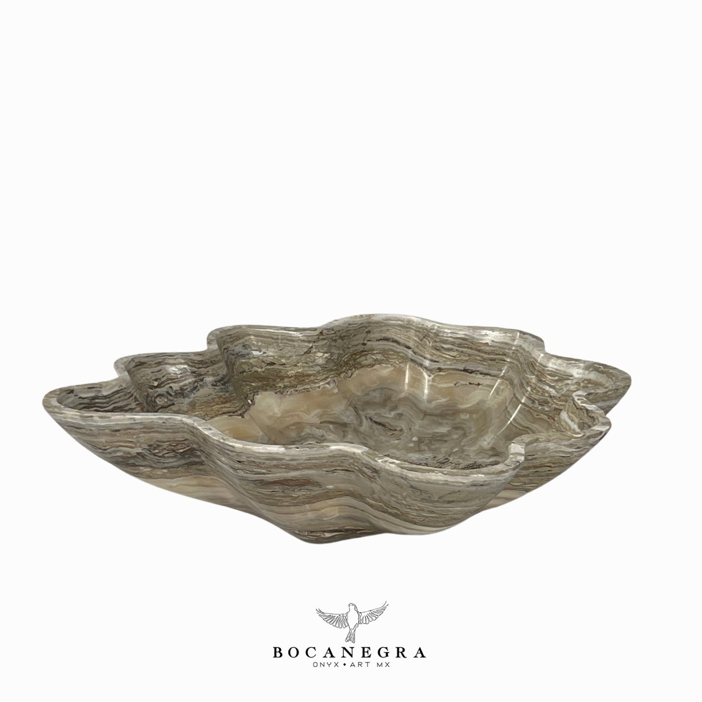 Gray Onyx Decorative Bowl - Centerpiece - Fruit Platter - Elegant Onyx Bowl - Handcrafted Beauty for Your Home
