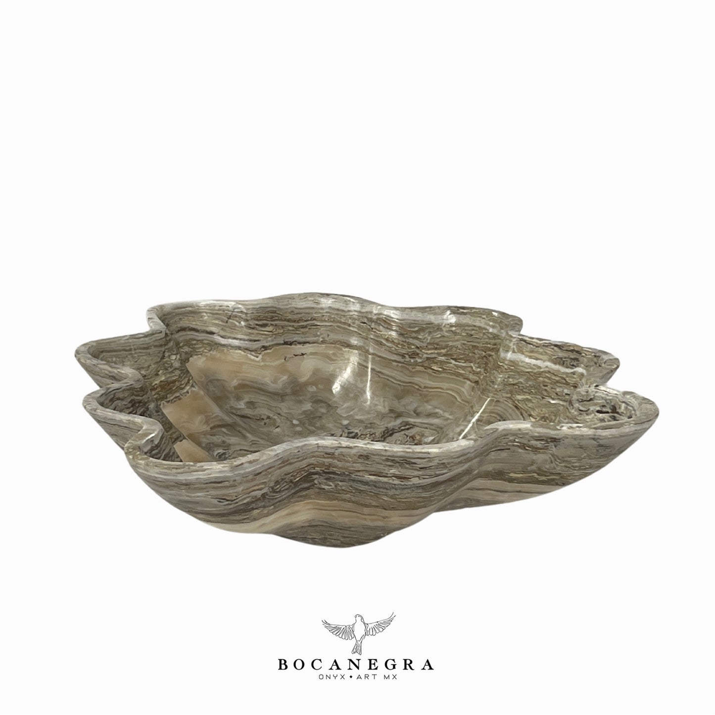 Gray Onyx Decorative Bowl - Centerpiece - Fruit Platter - Elegant Onyx Bowl - Handcrafted Beauty for Your Home