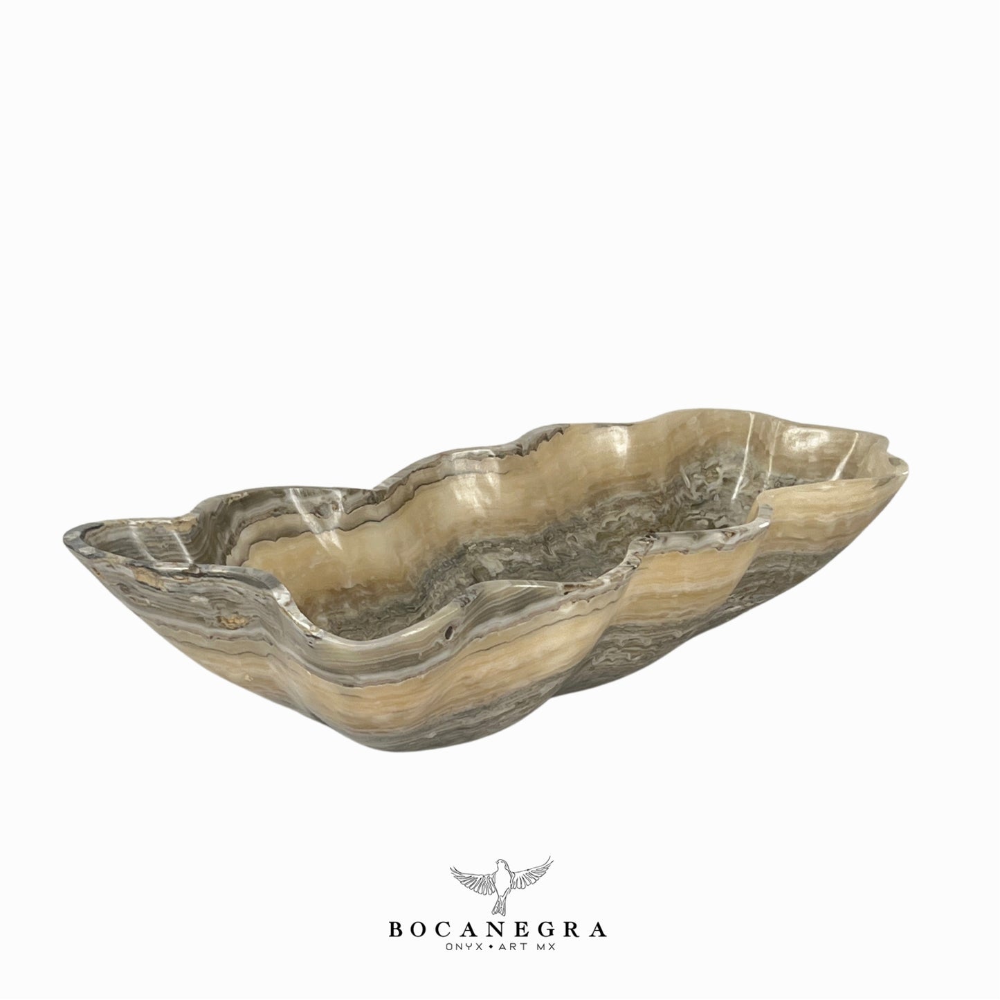 Gray Onyx Decorative Bowl - Centerpiece - Fruit Platter - Elegant Onyx Bowl - Handcrafted Beauty for Your Home