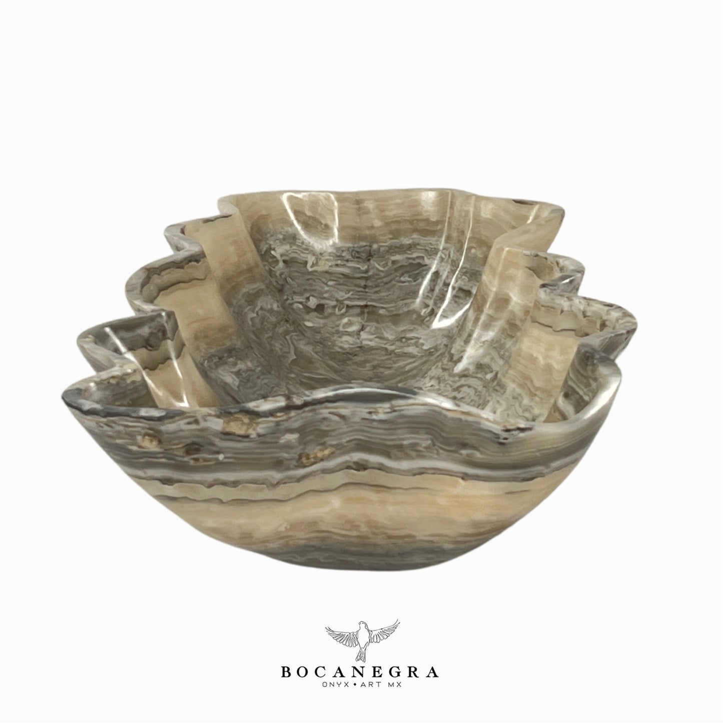 Gray Onyx Decorative Bowl - Centerpiece - Fruit Platter - Elegant Onyx Bowl - Handcrafted Beauty for Your Home