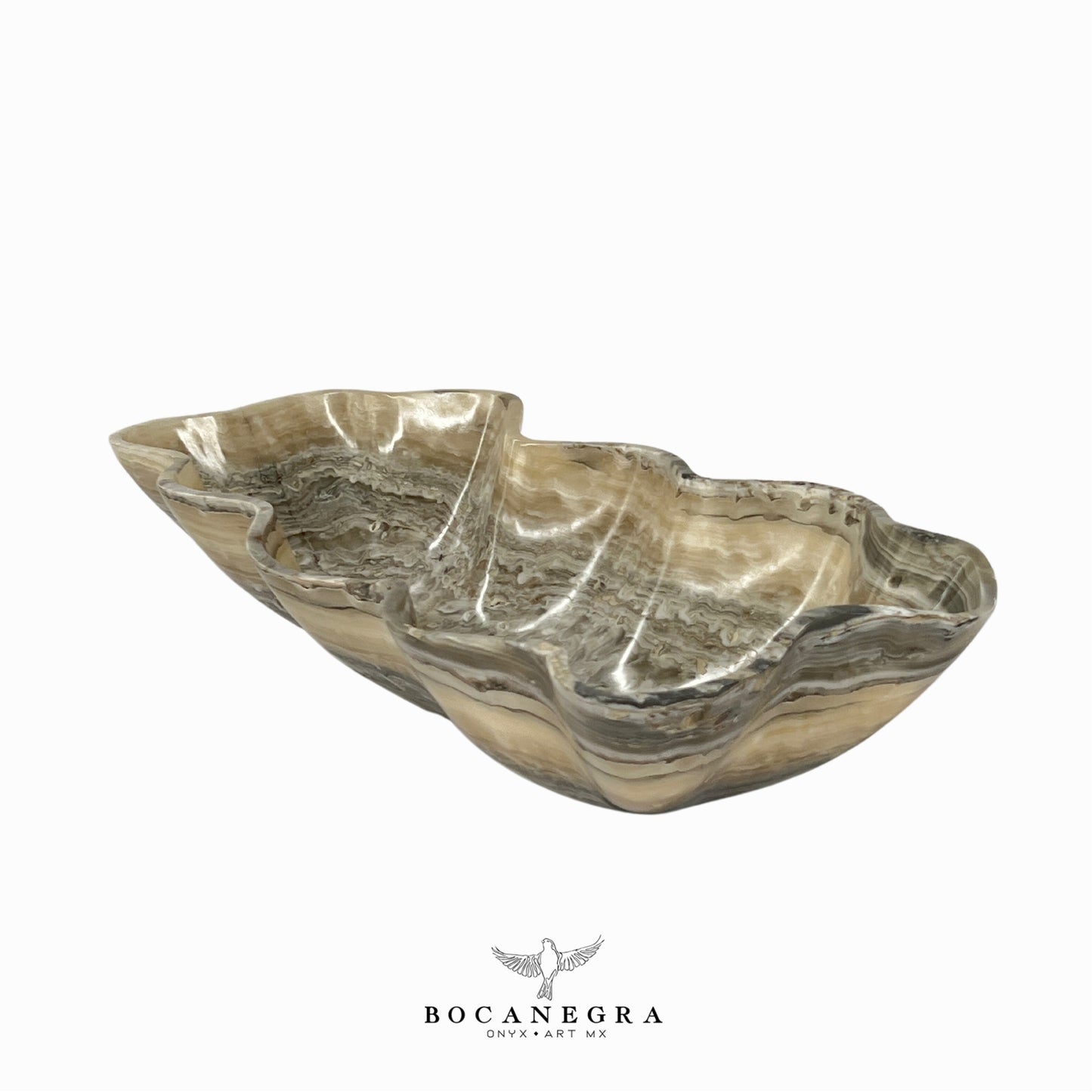 Gray Onyx Decorative Bowl - Centerpiece - Fruit Platter - Elegant Onyx Bowl - Handcrafted Beauty for Your Home